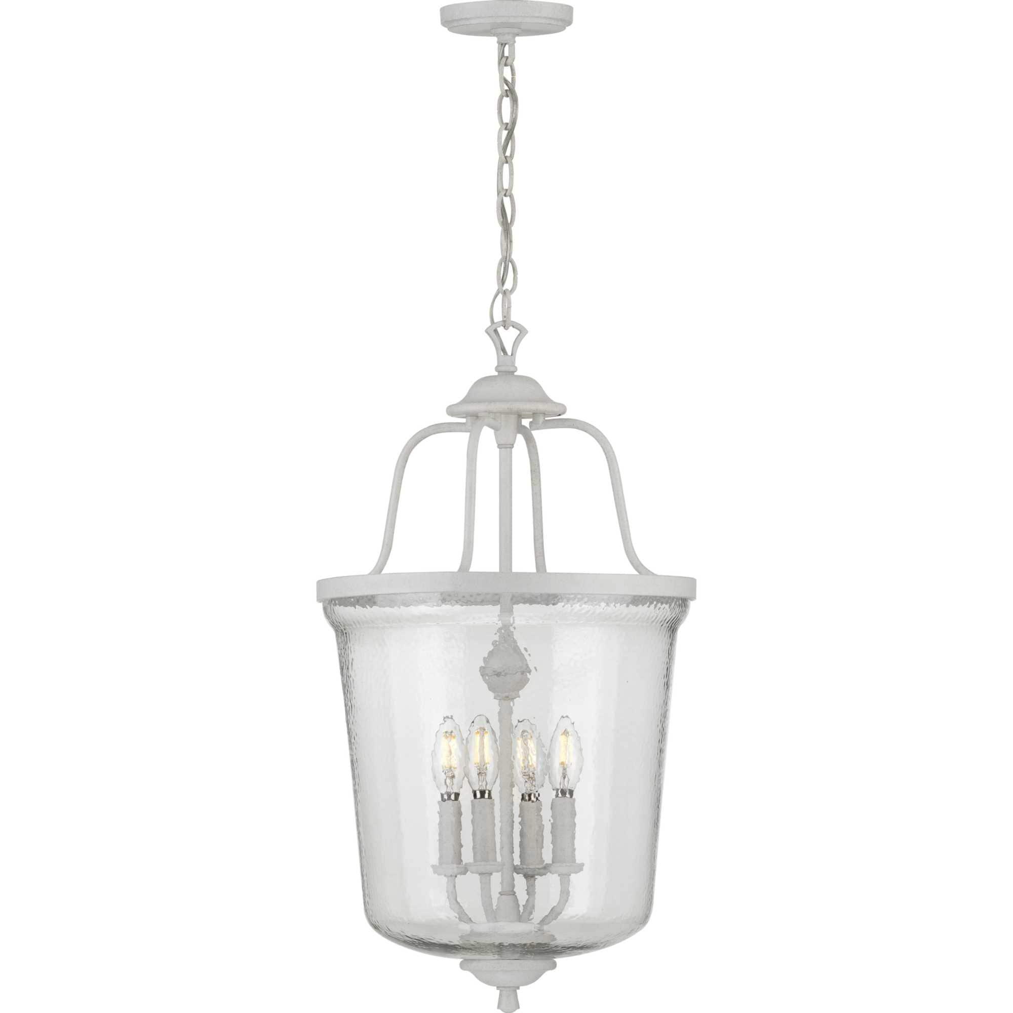 Bowman Collection Four-Light Cottage White Foyer Pendant