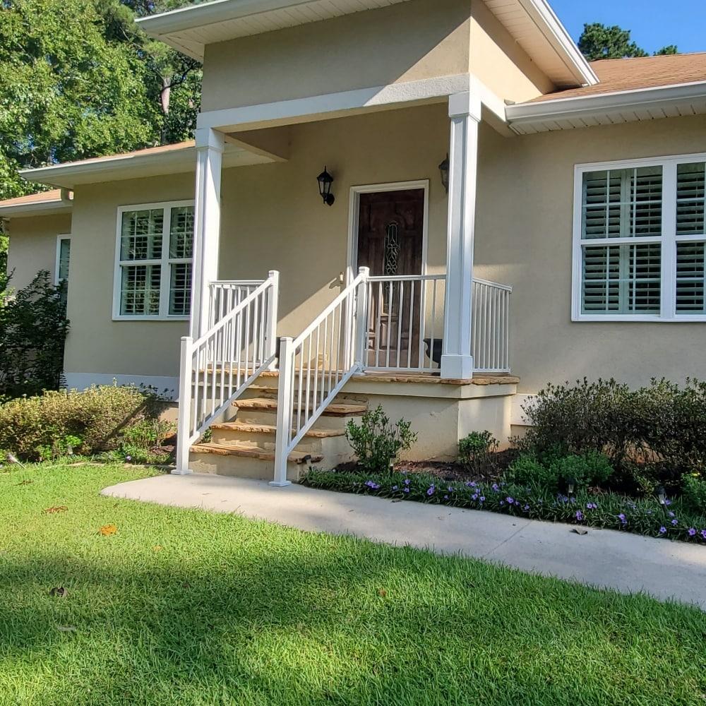 Weatherables Stanford 6-ft x 36-in Textured White Aluminum Deck Stair Rail Kit