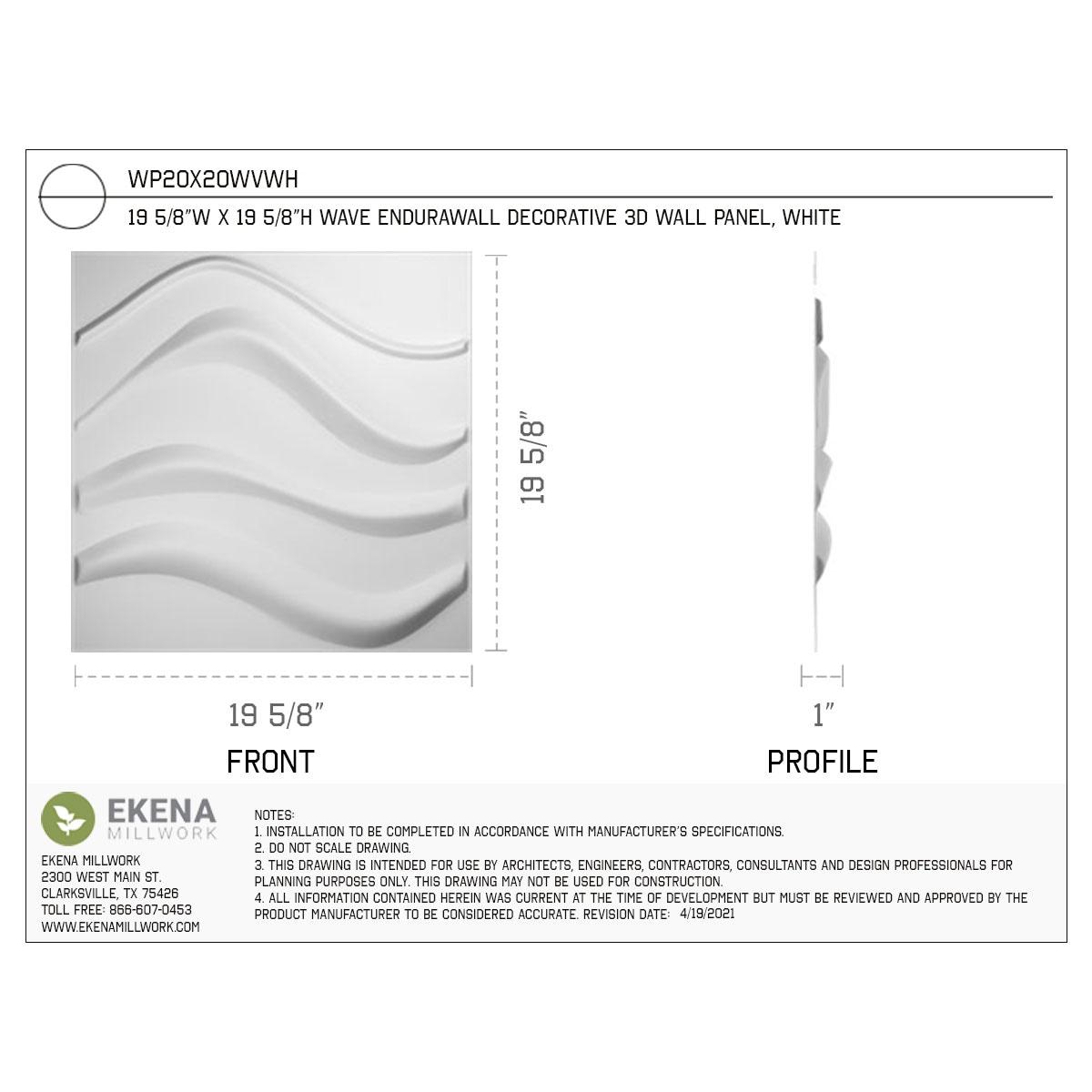 Wave EnduraWall Decorative 3D Wall Panel