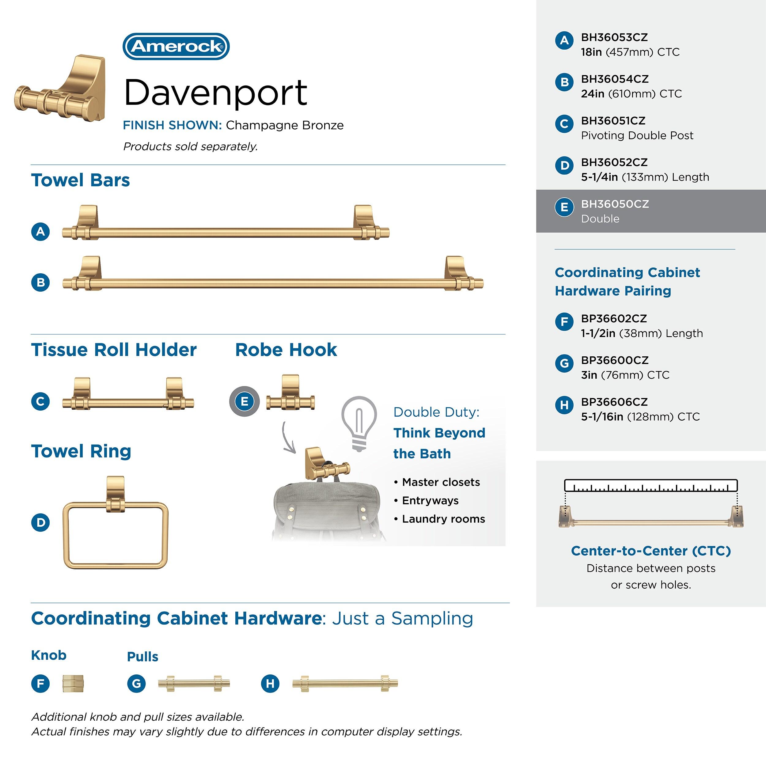 Davenport Wall Mounted Robe Hook