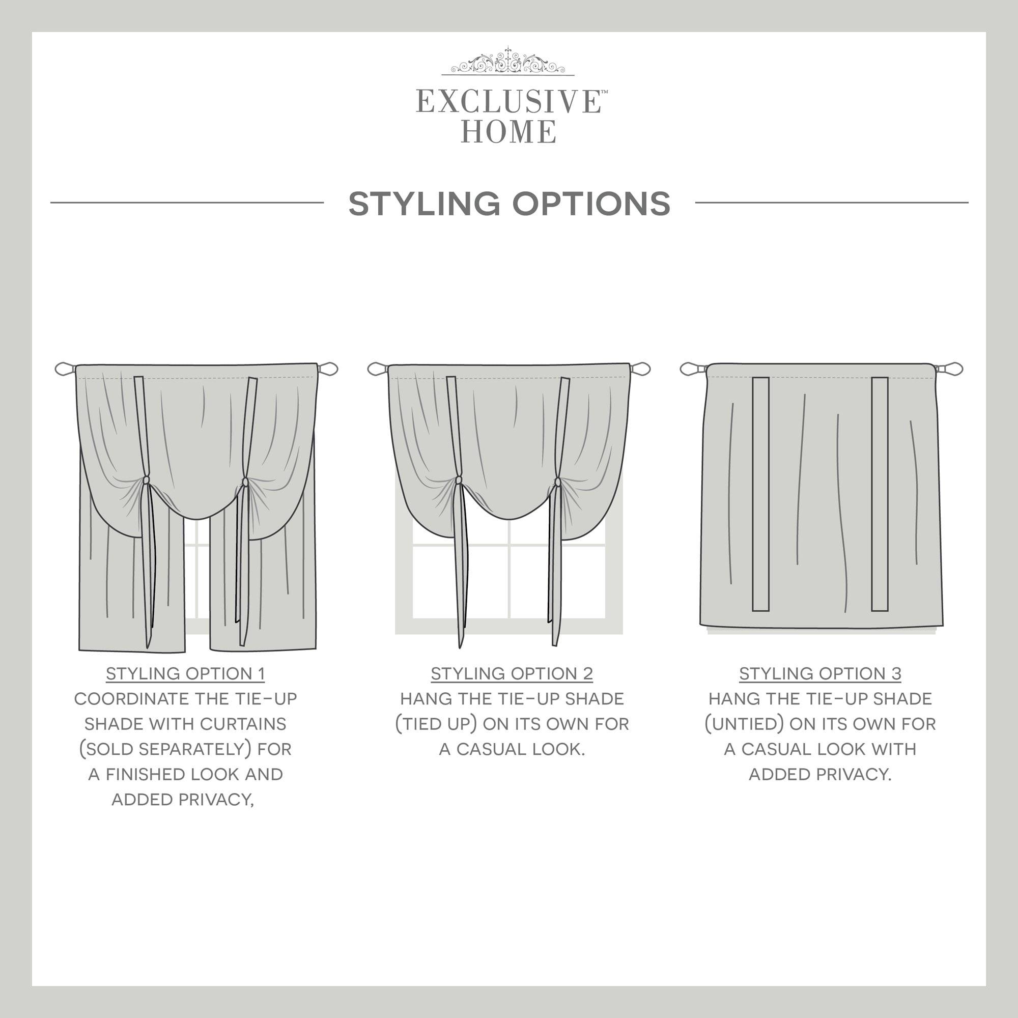 Amalgamated Textiles Exclusive Home Loha Light Filtering Rod Pocket Tie Up Shade