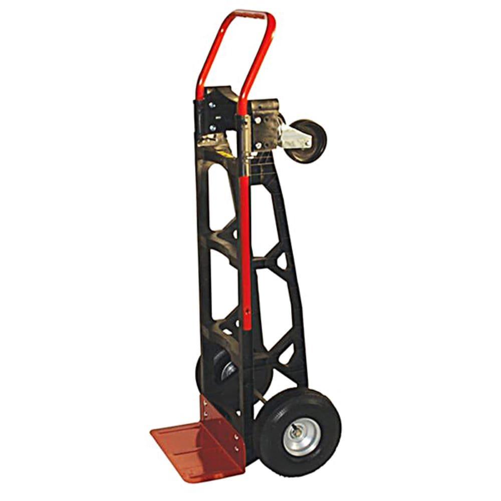Milwaukee Hand Trucks Nylon Convertible Truck with 10? Pneumatic Tires