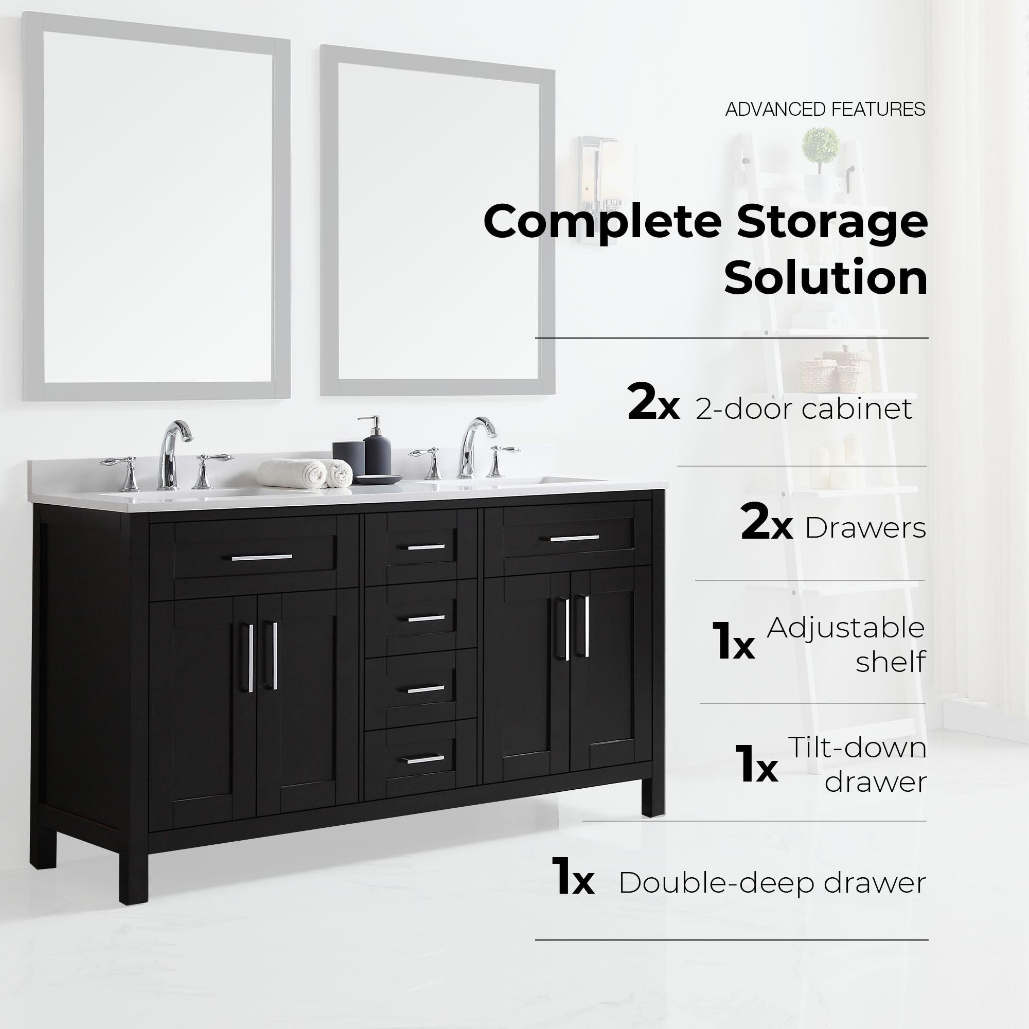 OVE Decors Tahoe 60" Double Bathroom Vanity