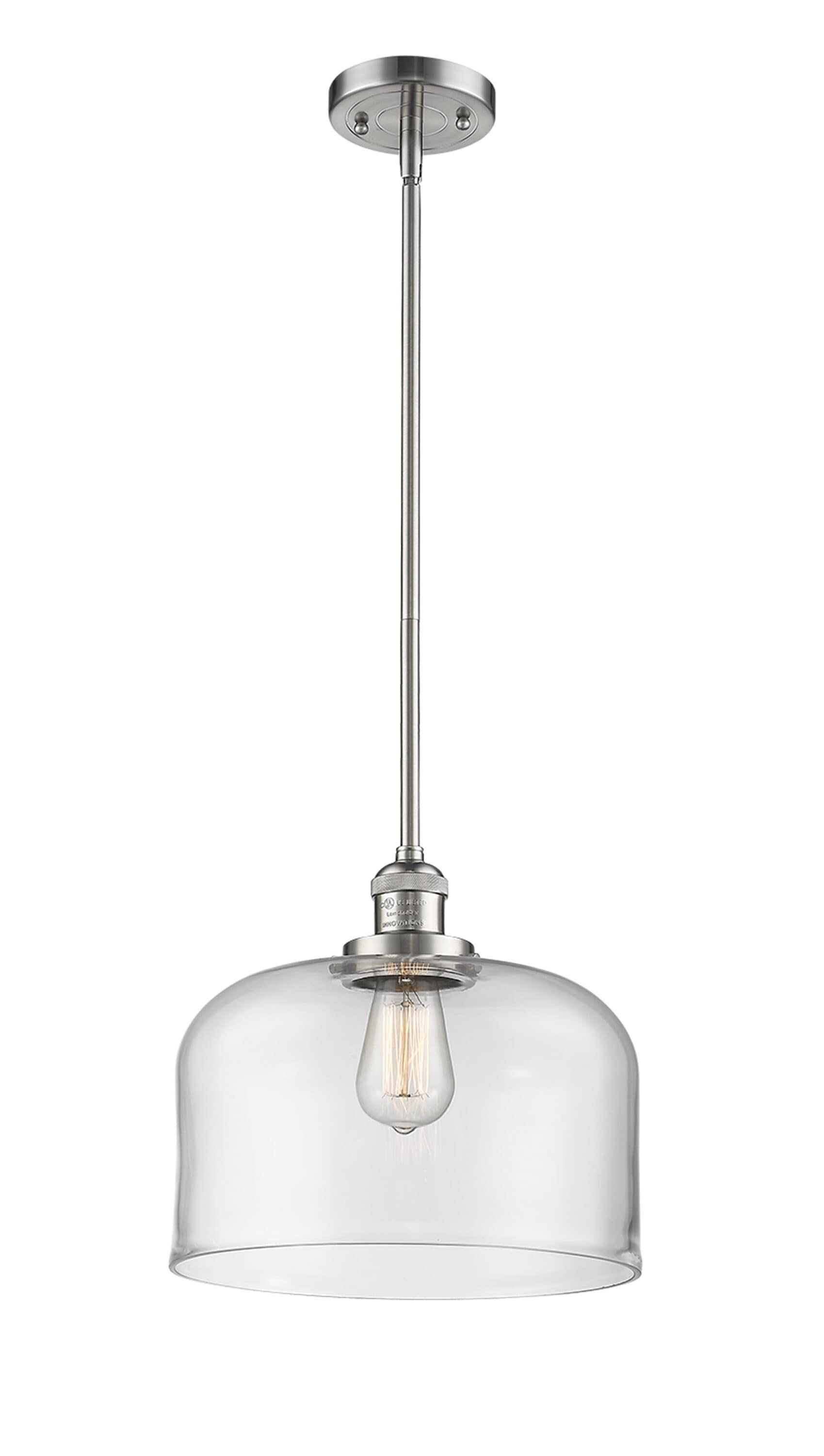 Elysian 130" Silver Nickel Mini Pendant with Glass Bowl Shade