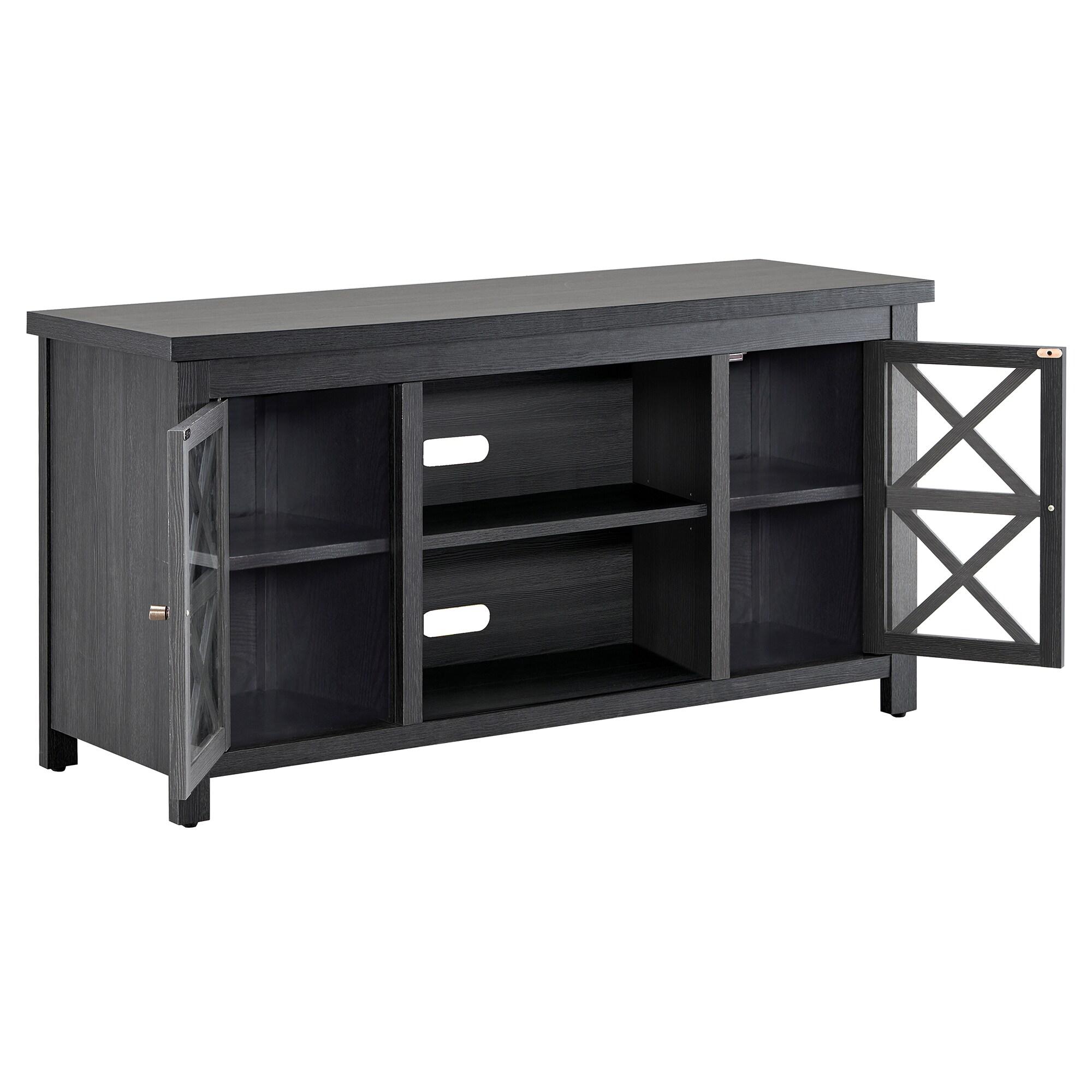 Evelyn&Zoe Colton Rectangular TV Stand for TV's up to 55", Charcoal Gray