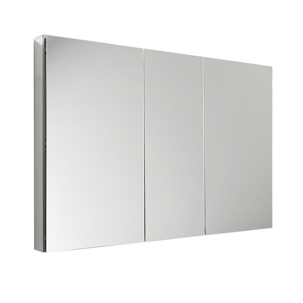Senza Recessed/Surface Mount Rectangular Frameless Bathroom Medicine Cabinet