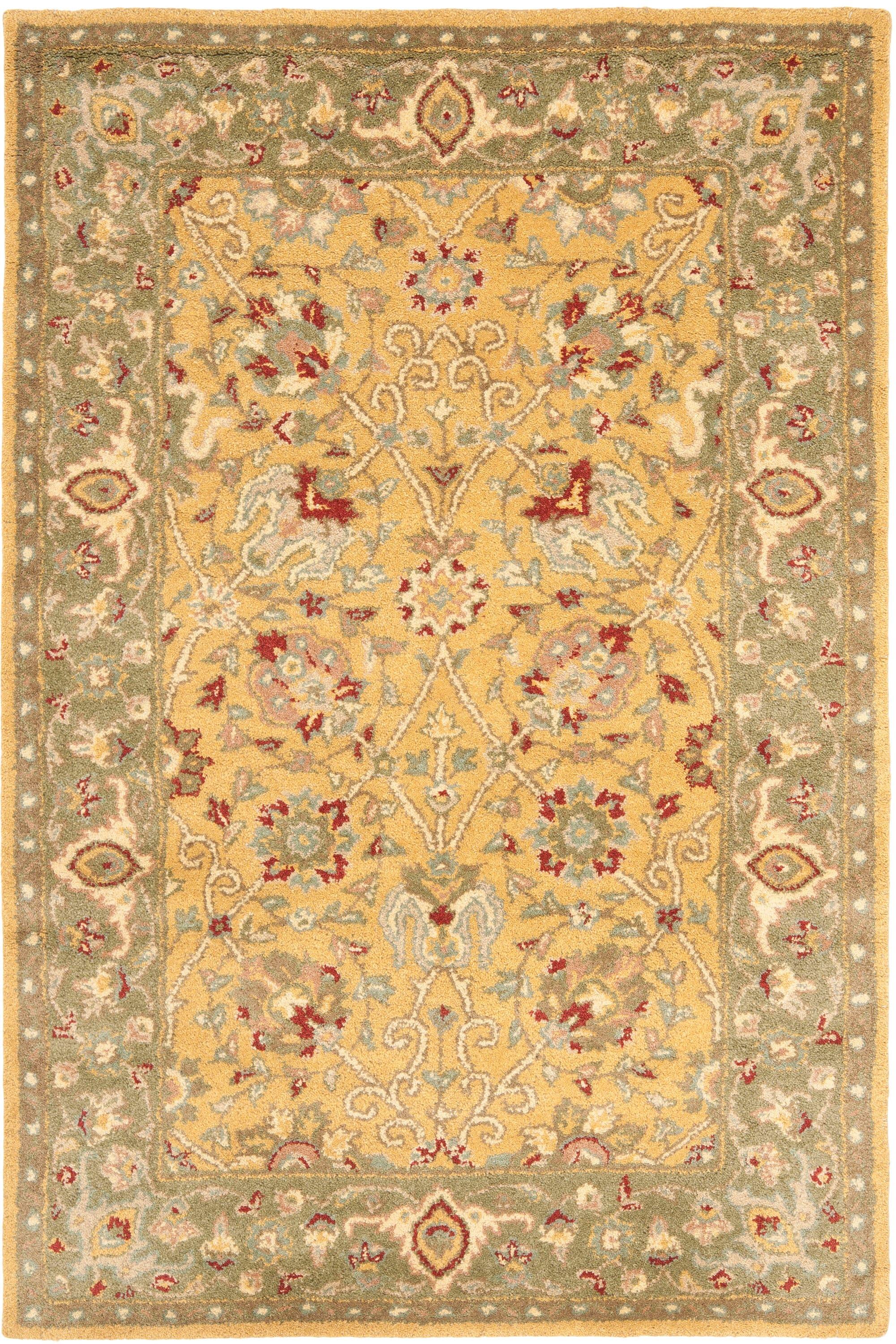 Antiquity AT21 Hand Tufted Indoor Accent Rug - Gold - 3'x5' - Safavieh