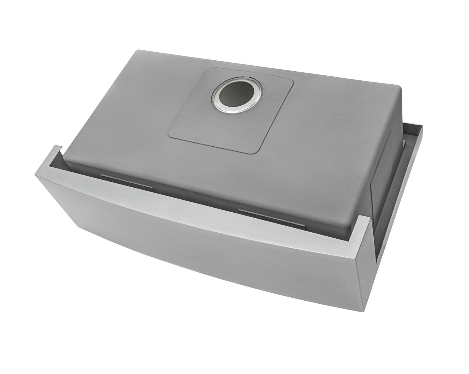 Ruvati 36-inch Apron-front Workstation Farmhouse Kitchen Sink 16 Gauge Stainless Steel Single Bowl