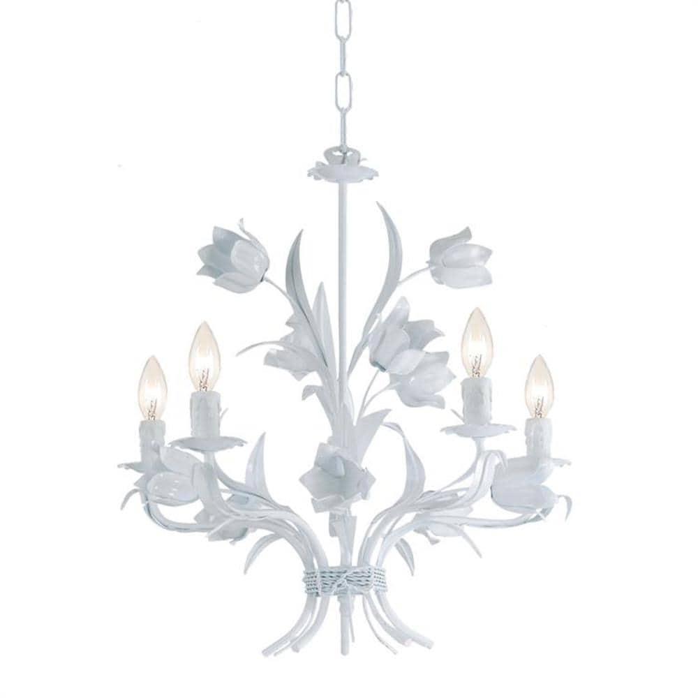 Crystorama Lighting Southport 5 - Light Chandelier in Wet White