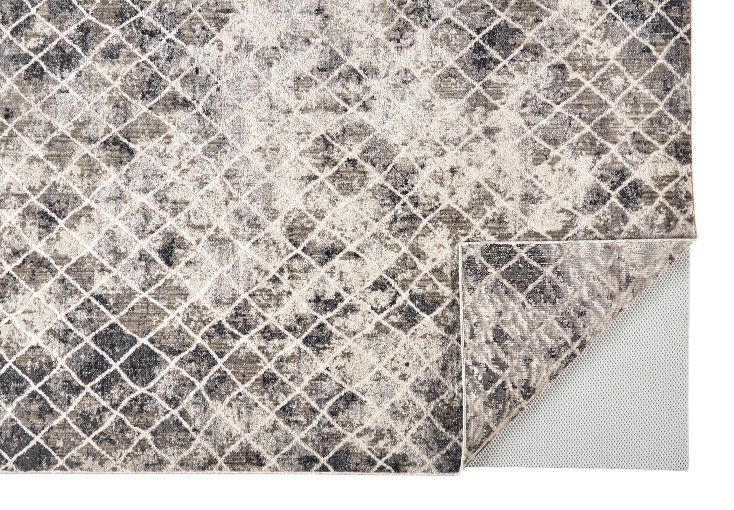Kano Transitional Diamond Ivory/Gray/Taupe Area Rug