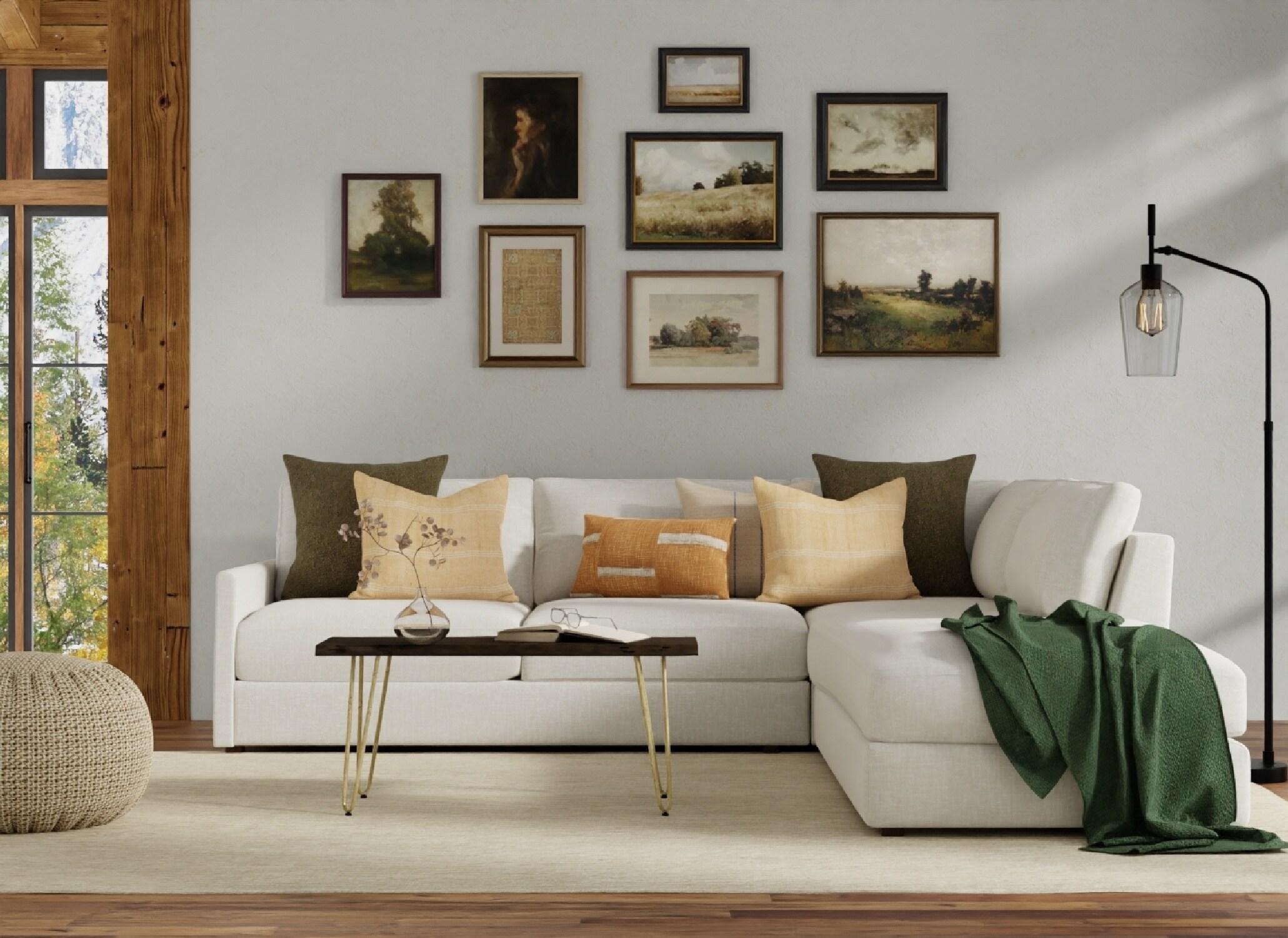 Carolina Living Langdon Live Edge Coffee Table/Bench Elm/Gold: Rectangular Acacia Top, Metal Frame, Non-Toxic Finish