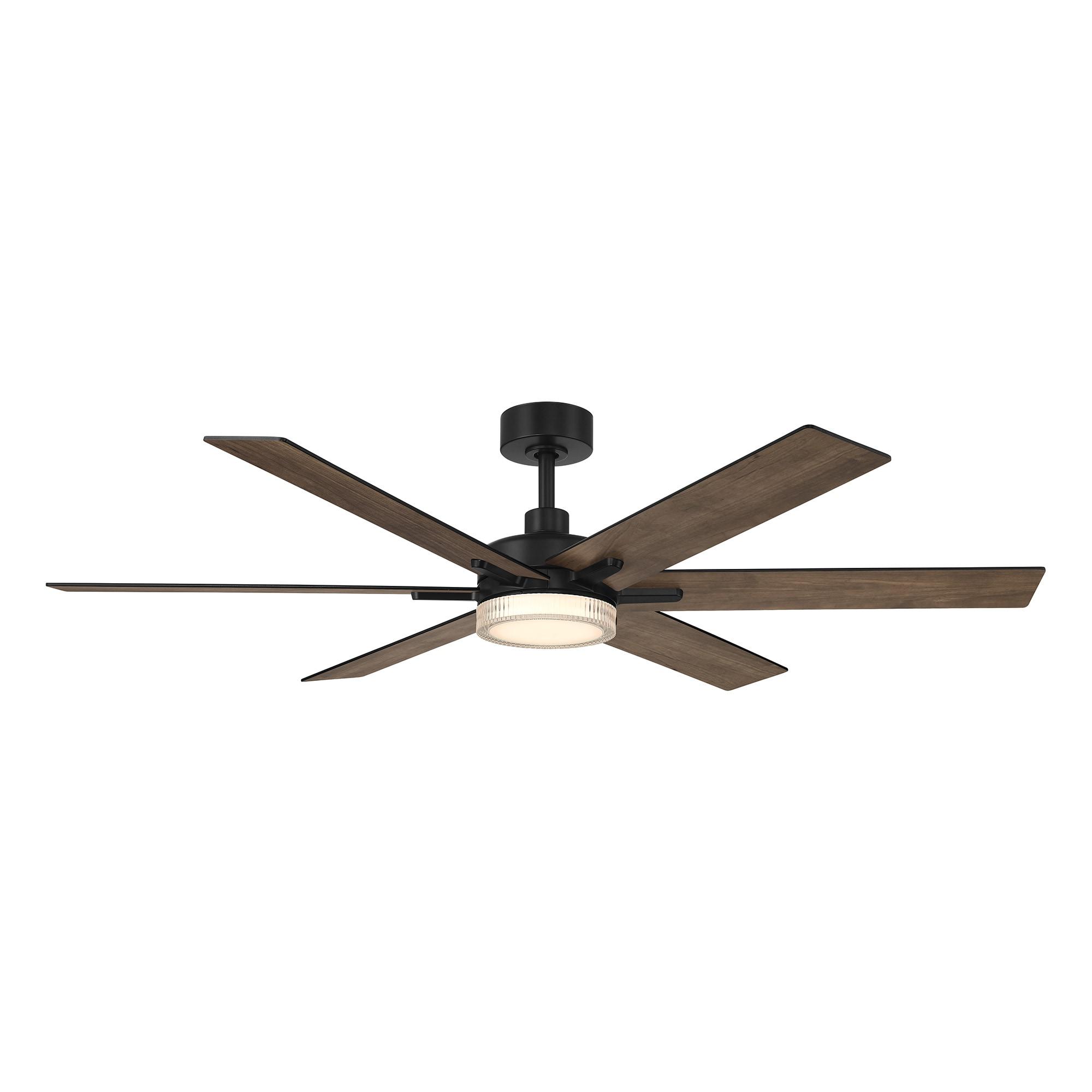 Chillion 60 in. Indoor/Covered Outdoor Matte Black LED Ceiling Fan with 5 CCT and 7 RGB Selections, Remote Included