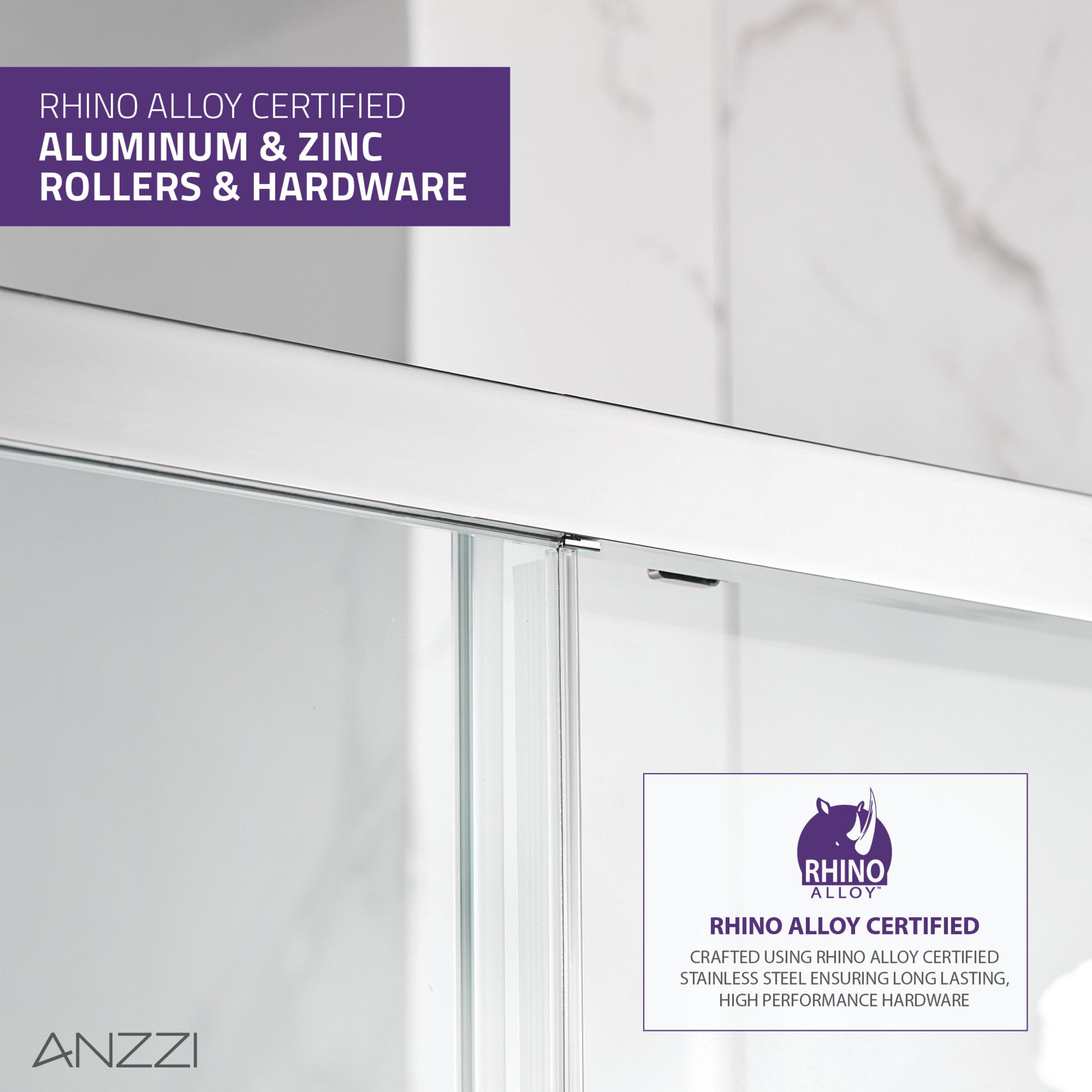 Halberd Series 48" W x 72" H Single Sliding Framed Shower Door