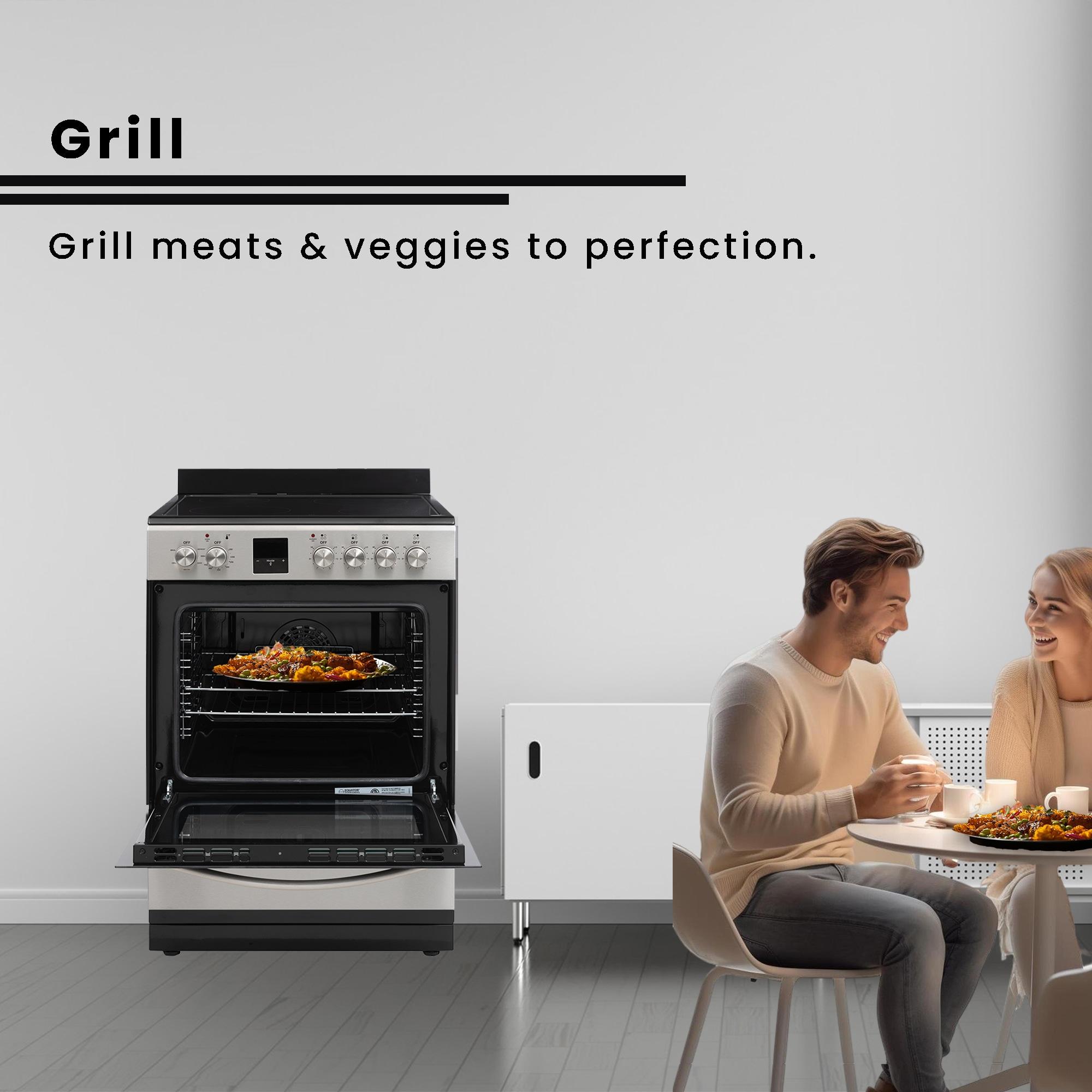 Equator Advanced Appliances Equator 24 Freestanding Electric Cooking Range in Stainless with Convection Oven