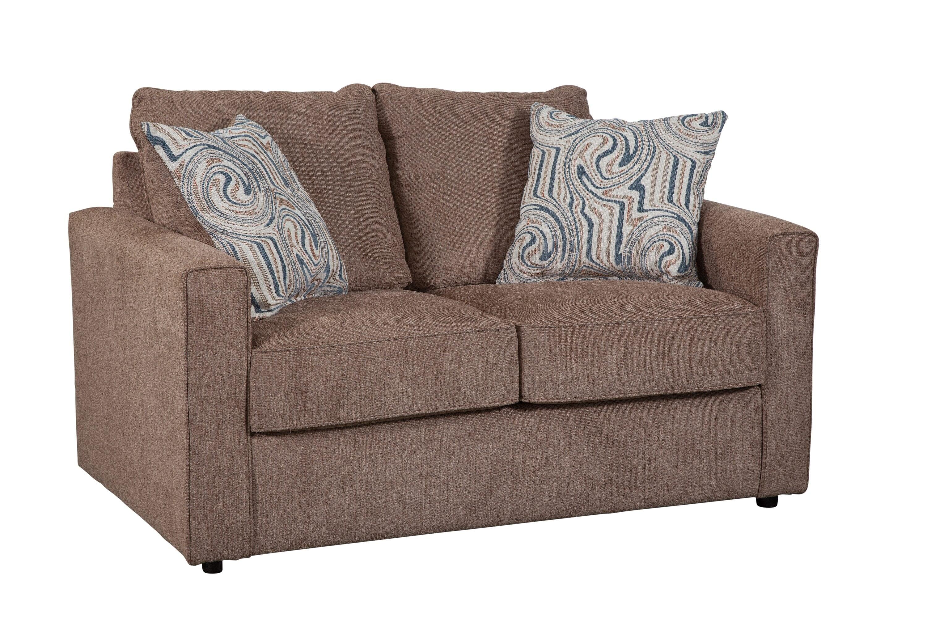 American Furniture Classics Delilah Model 8-020-A441V2 Loveseat with 2 Throw Pillows for Indoor Use
