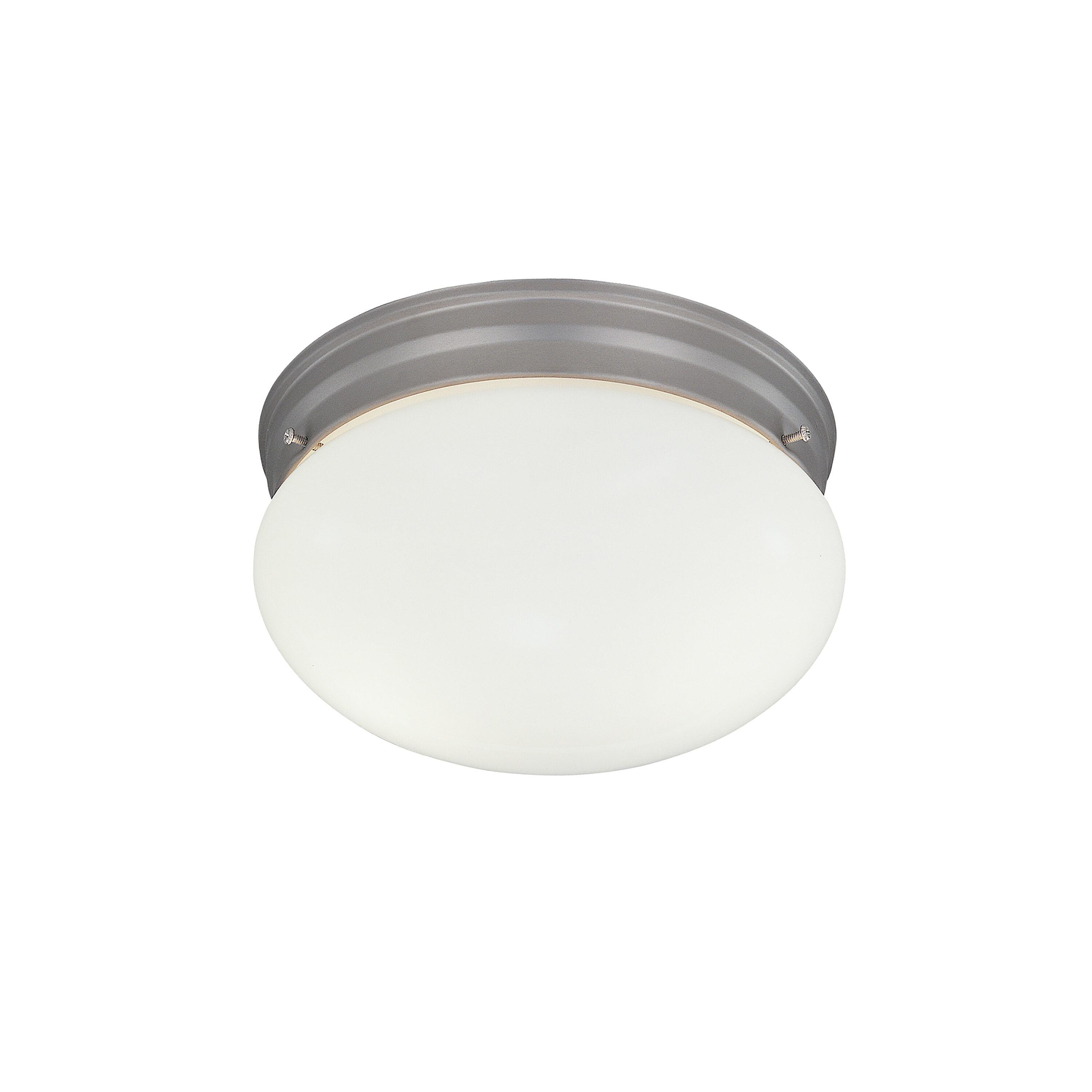 Designers Fountain 4732-PW Basic 9" Flushmount Pewter Finish Light Fixture