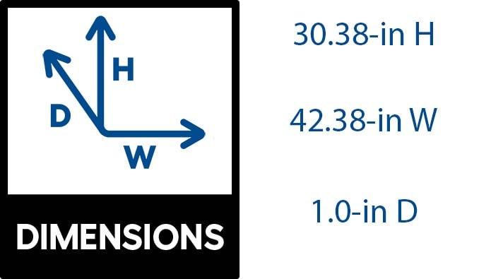 Amanti Art Landon 42.25-in x 30.25-in Framed Rectangle Bathroom Vanity Mirror ( Glossy Gold )