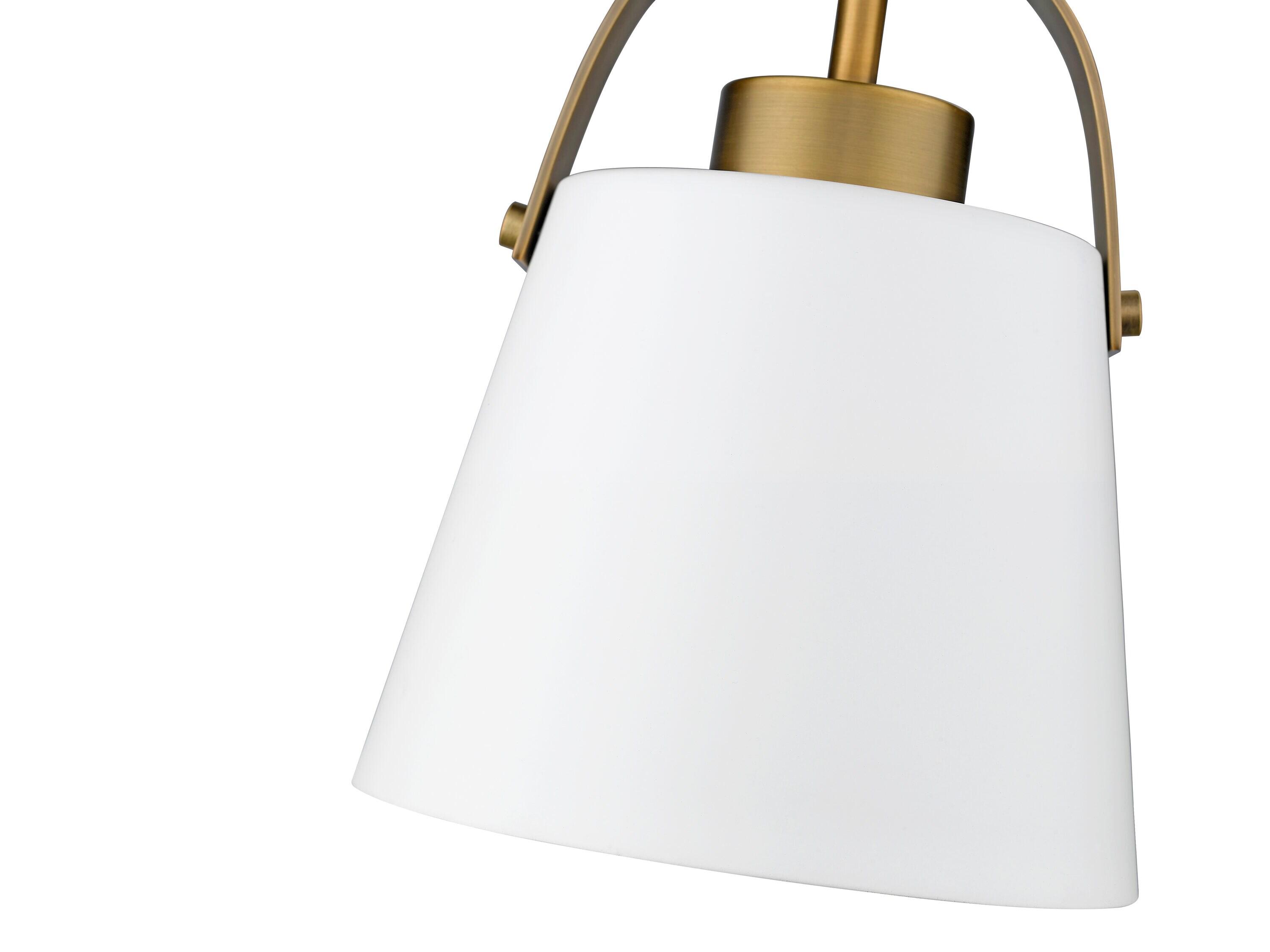 Z-Lite Z-Studio 1 - Light Pendant in  Matte White/Heritage Brass