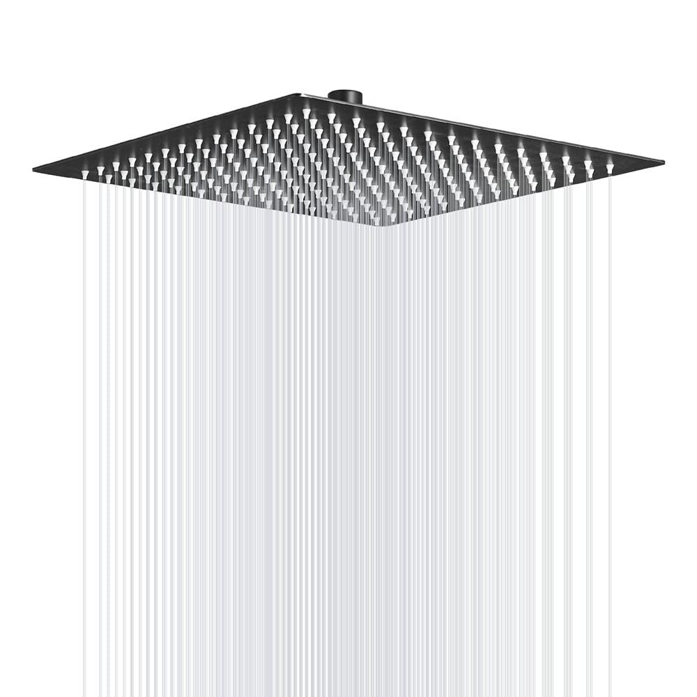 GhomeG GHGHS10B 10 Inch Stainless Steel Shower Head, Square