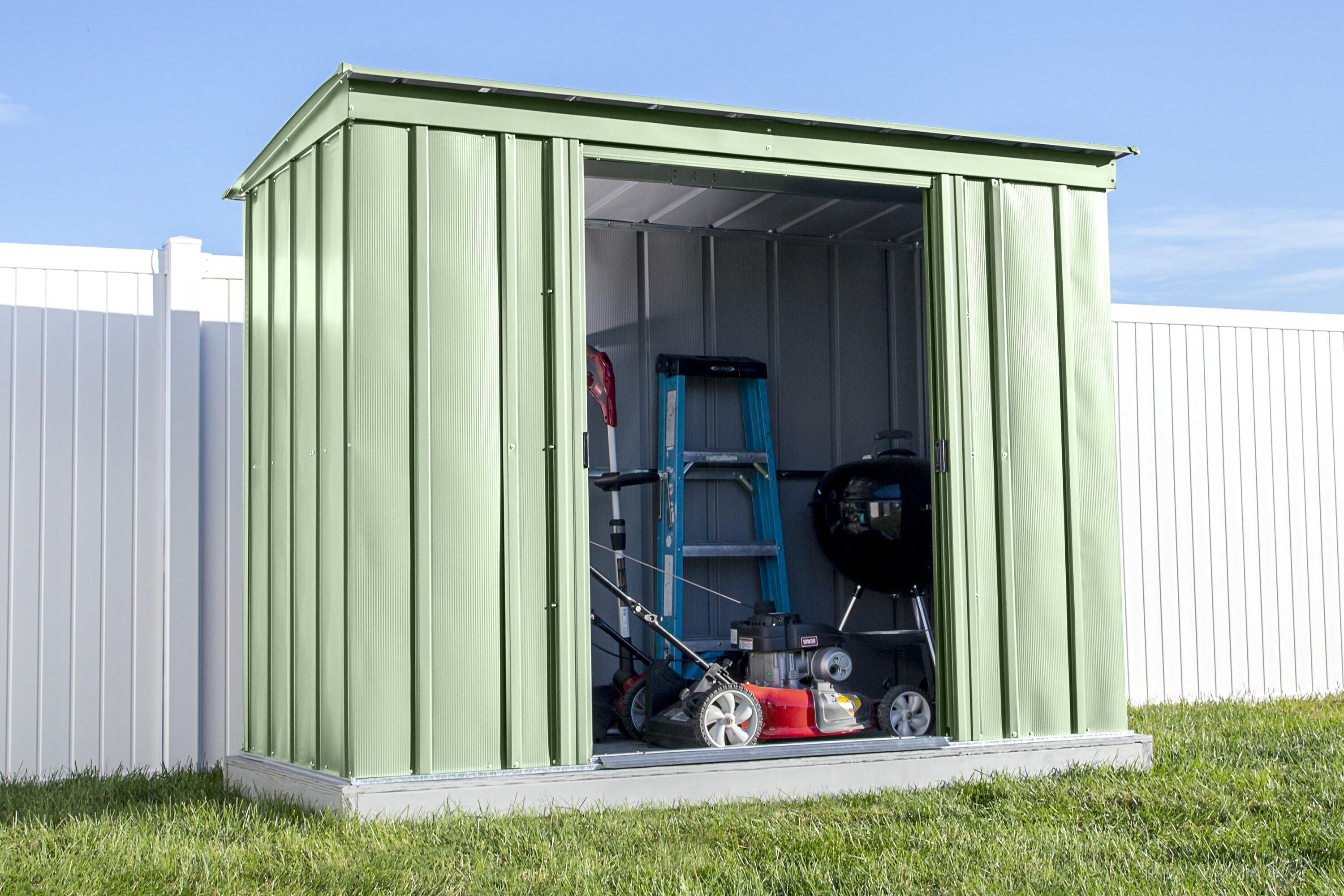 Arrow 8 ft. W x 4 ft. D Galvanized Steel Vertical Storage Shed