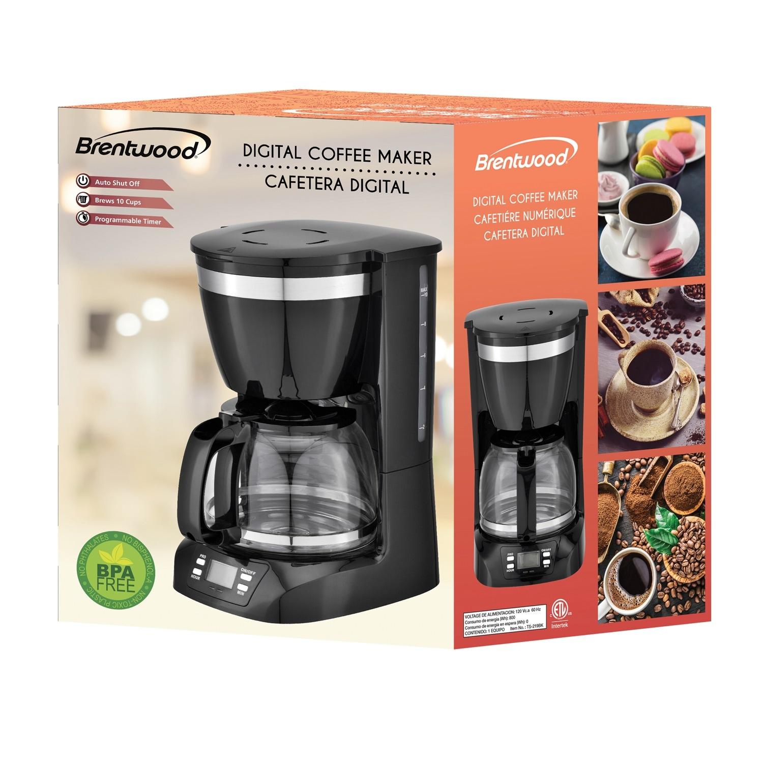 Brentwood 10-Cup Digital Coffee Maker (Black)