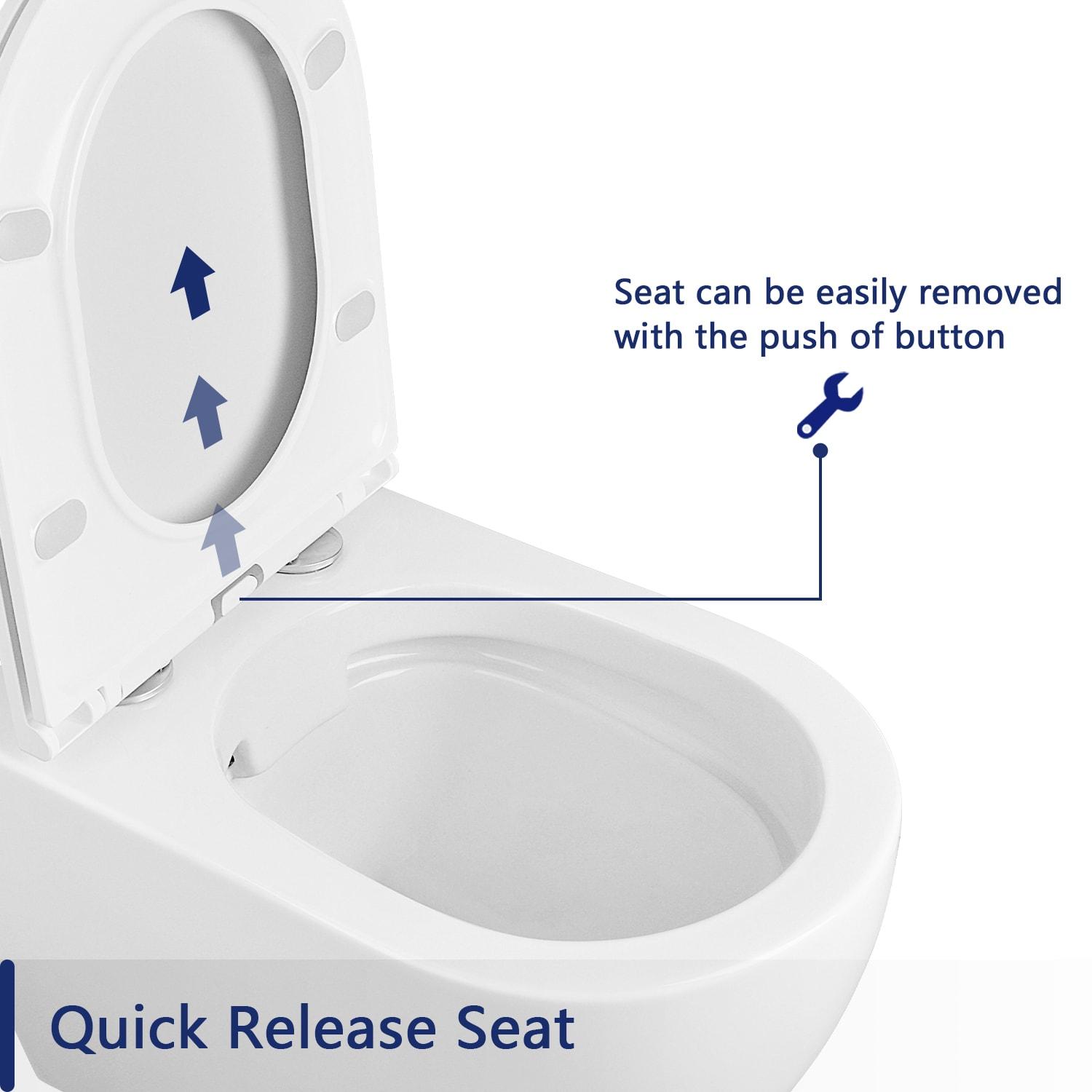 Liberty 1.6 GPF Elongated Wall Hung Toilets (Seat Included)