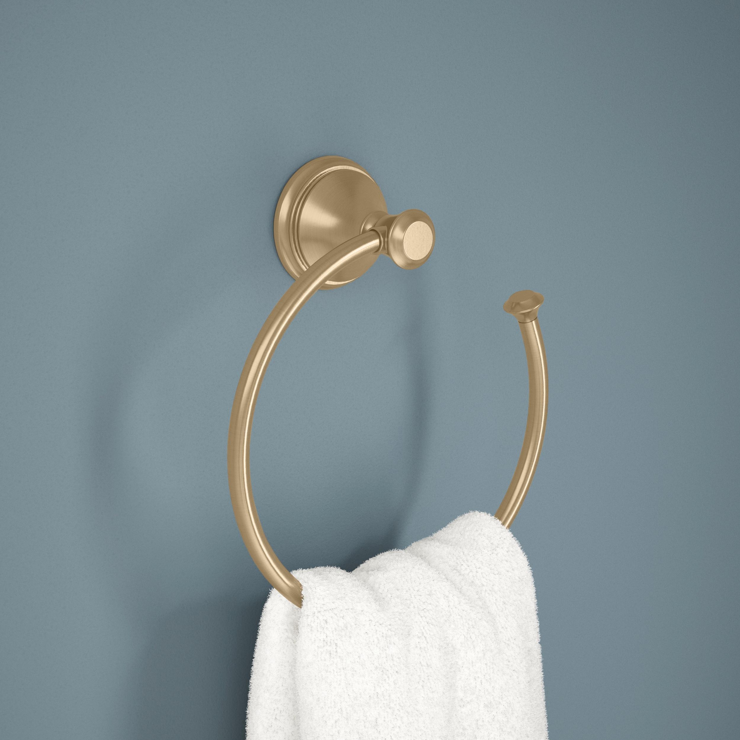 Cassidy Wall Mount Round Open Towel Ring Bath Hardware Accessory in Venetian Bronze