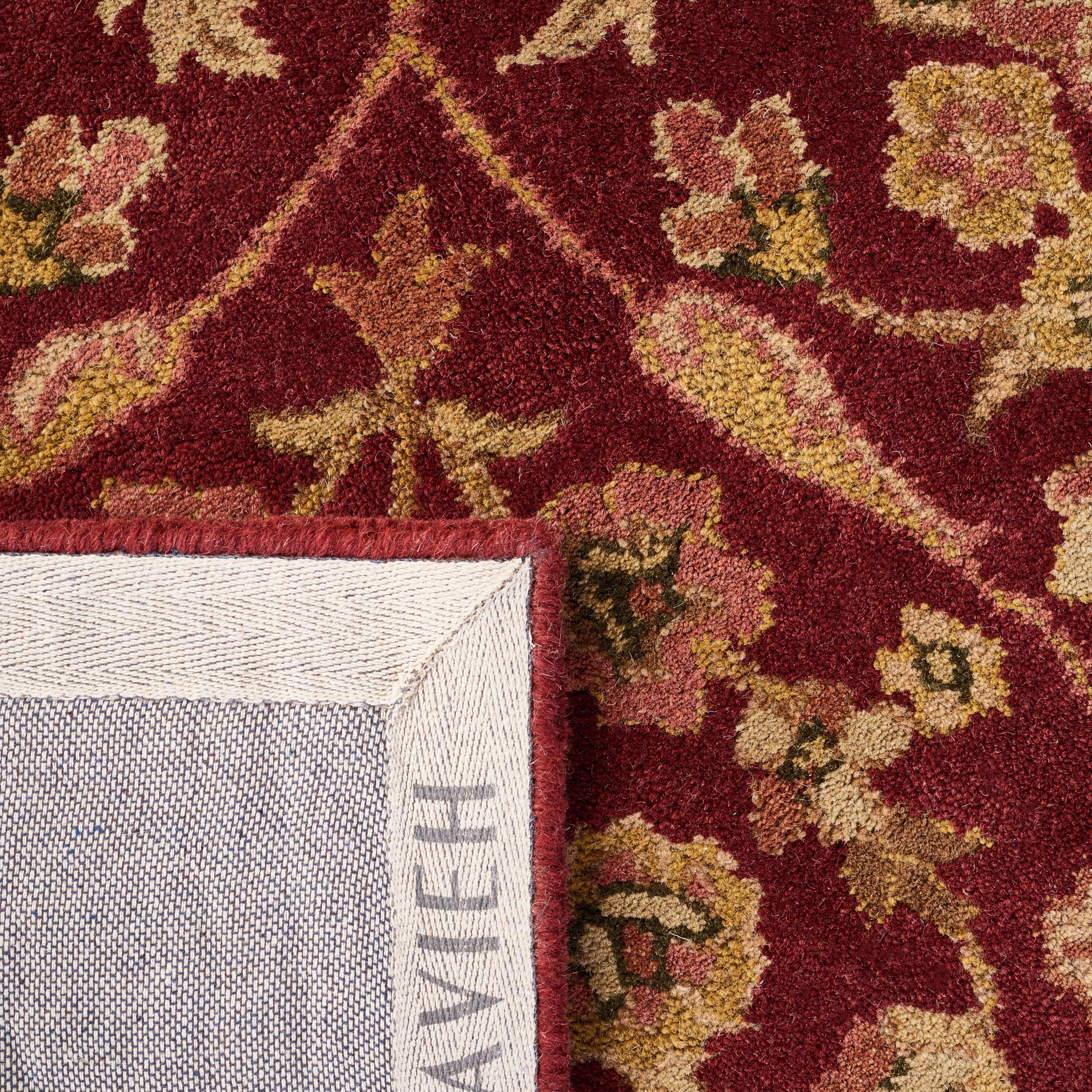SAFAVIEH Antiquity Francine Oriental Wool Area Rug, Wine/Gold, 2' x 3'