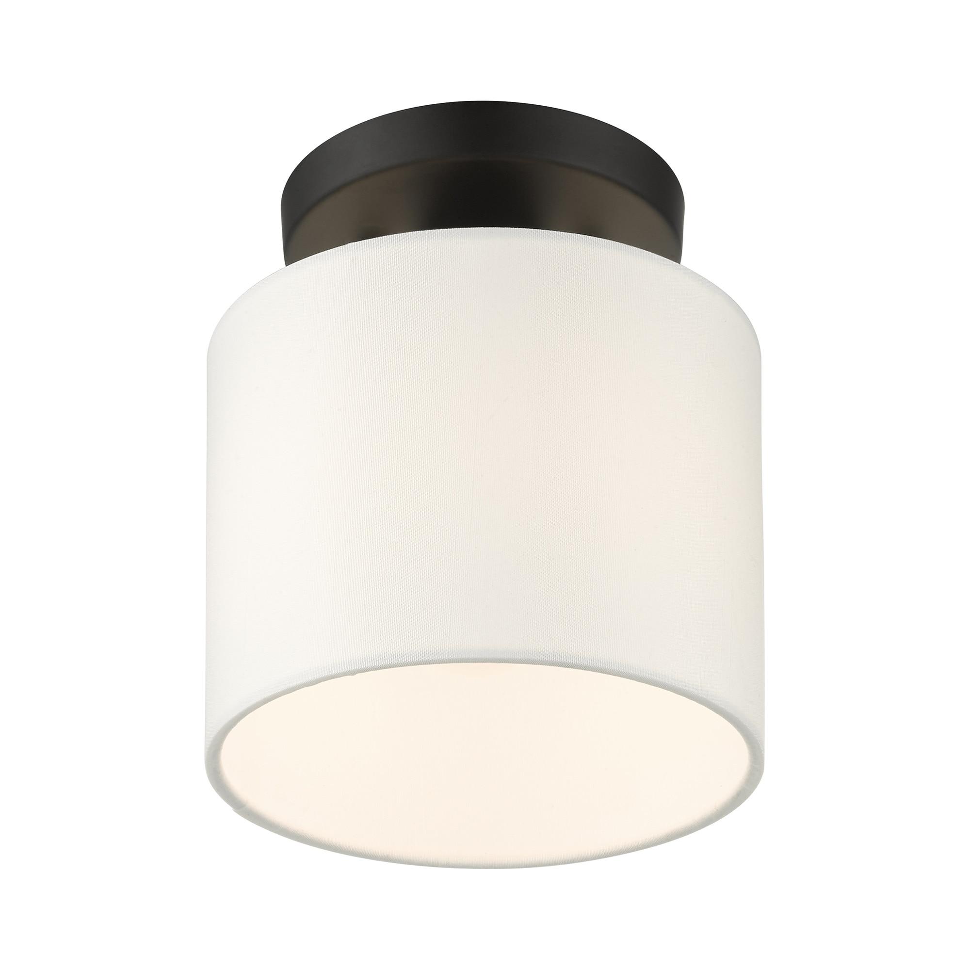 Livex Lighting Meridian 1 - Light Semi-Flush Mount in  Black