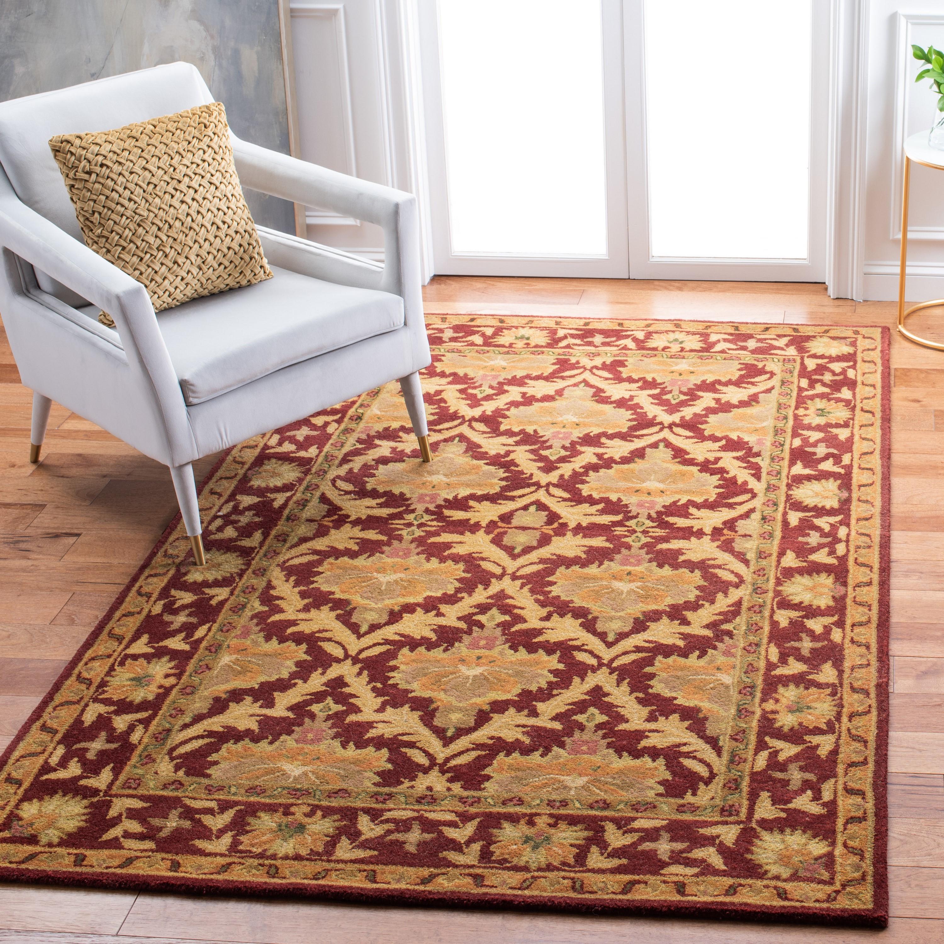 SAFAVIEH Antiquity Diarmait Oriental Wool Area Rug, Wine/Gold, 3' x 5'