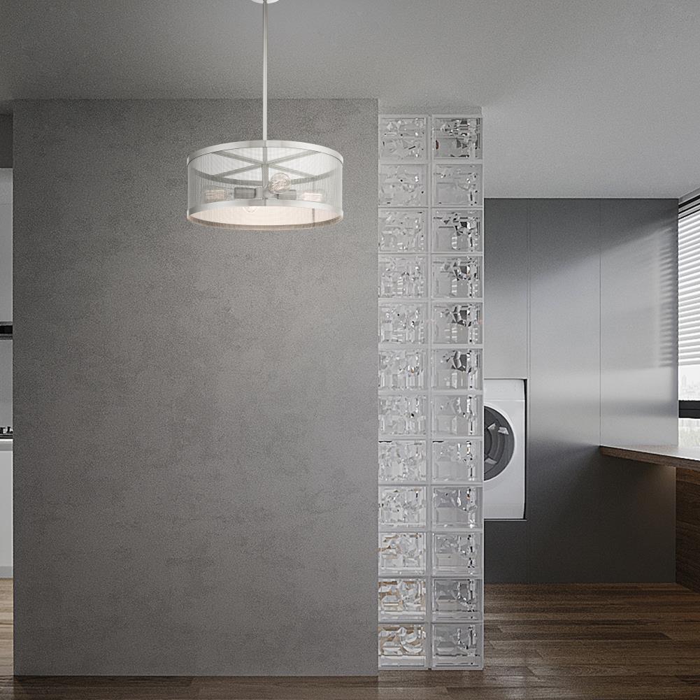 Livex Lighting Industro 4 - Light Chandelier in  Brushed Nickel