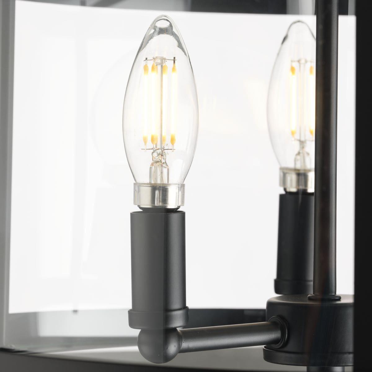 Gilliam Collection 13 in. Three-Light Matte Black New Traditional Semi-Flush Mount
