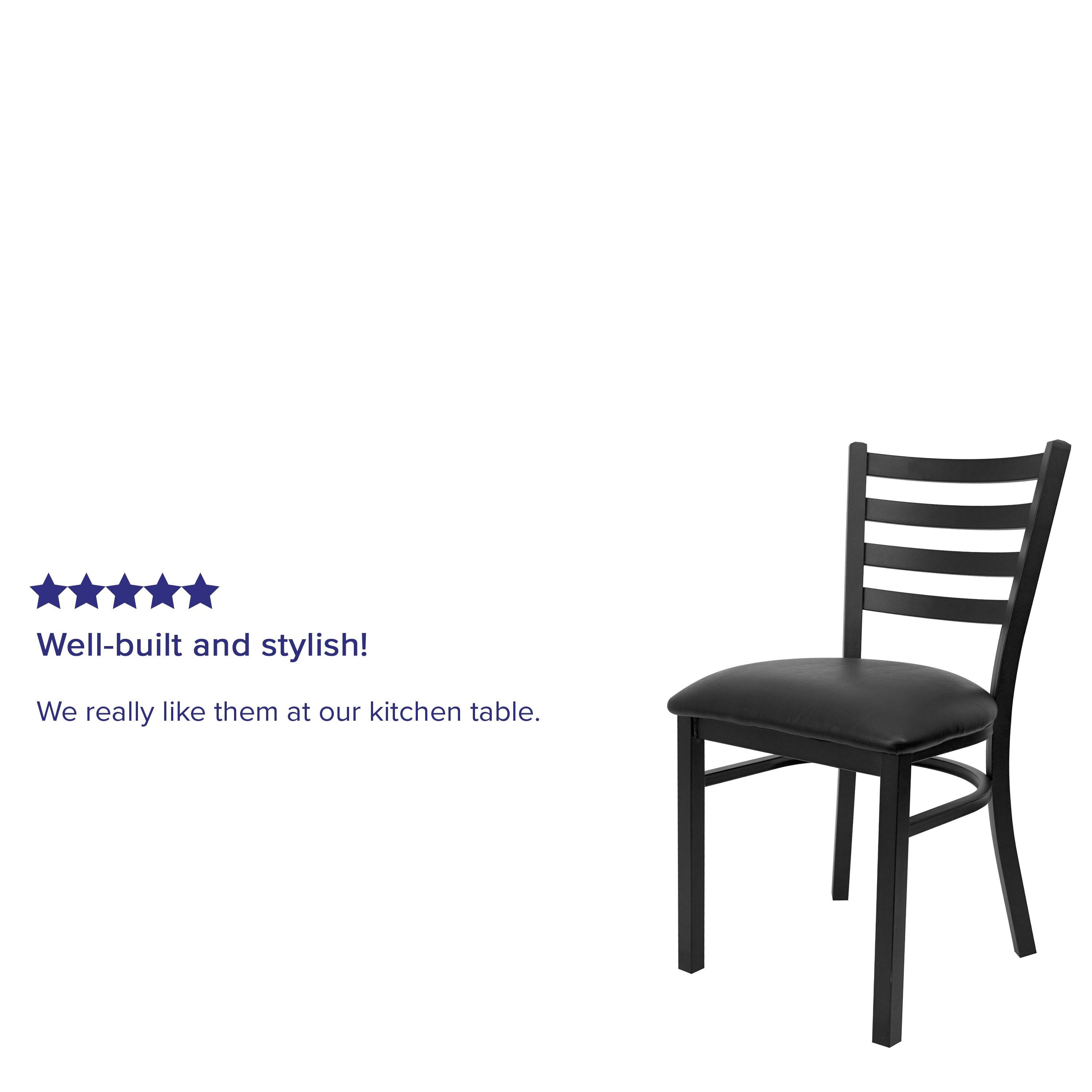 Kendall Ladder Back Metal Restaurant Chair