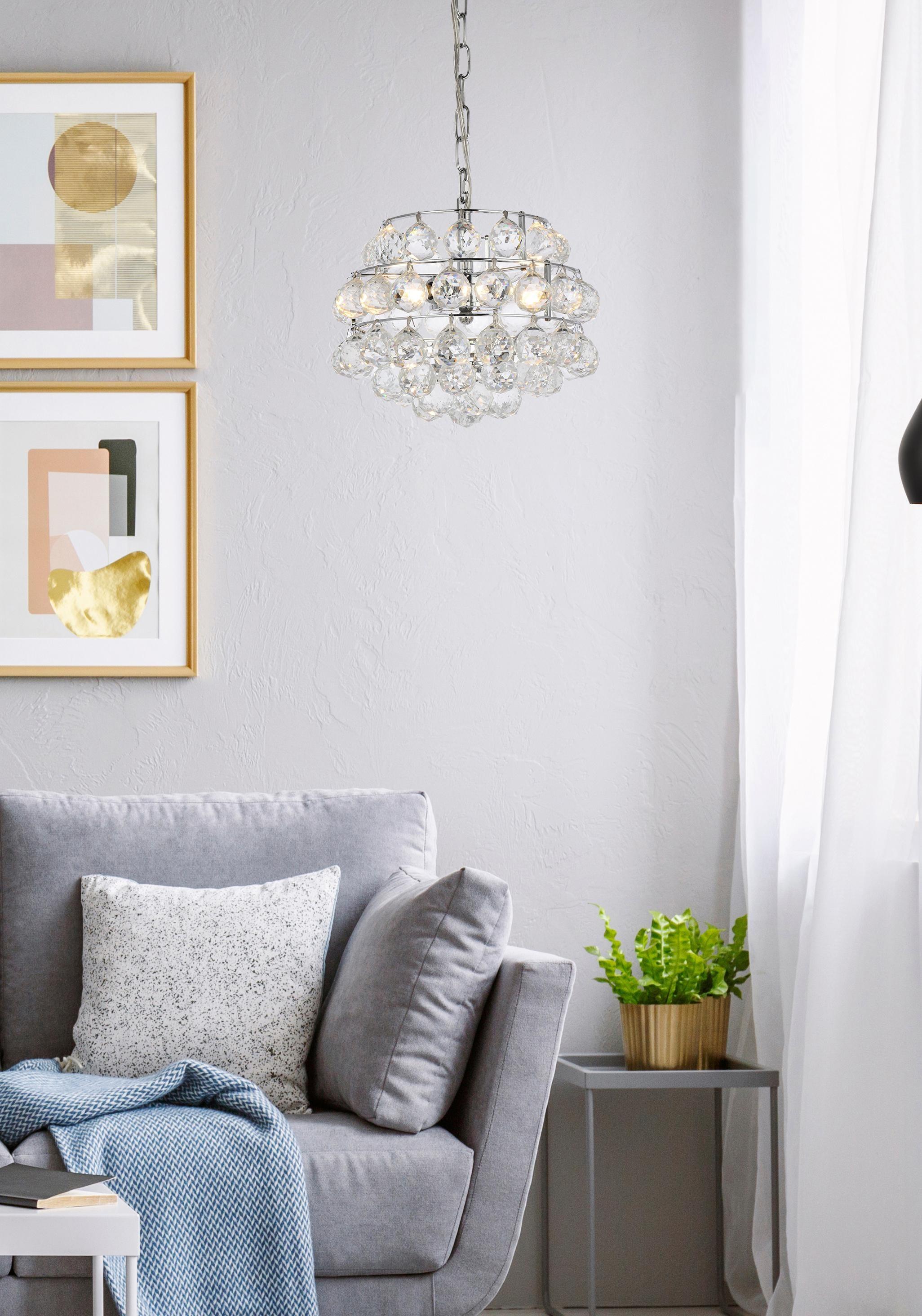 Elegant Lighting Savannah 12 inch pendant in chrome