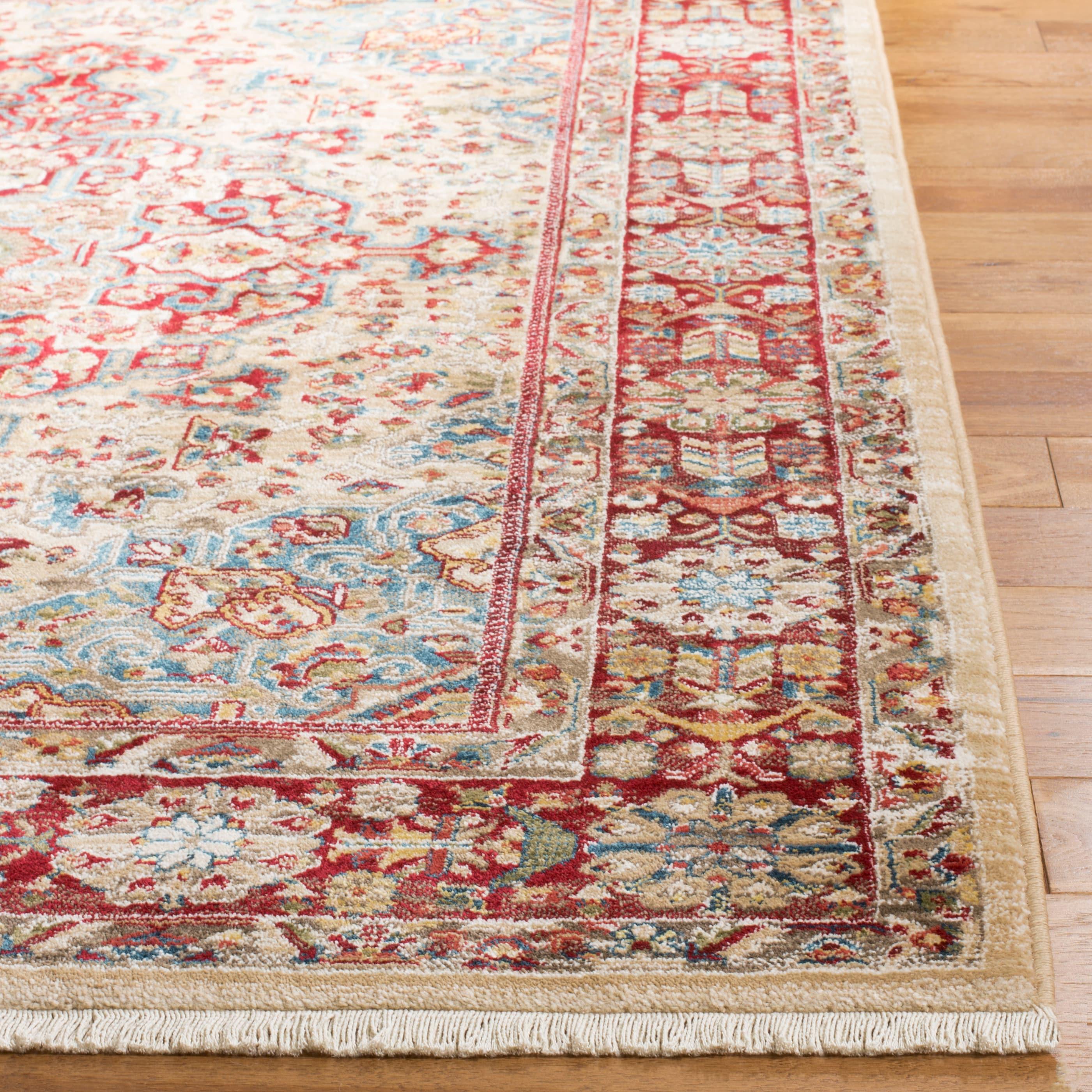 Kashan KSN305 Power Loomed Area Rug - Ivory/Red - 9'x12'6" - Safavieh