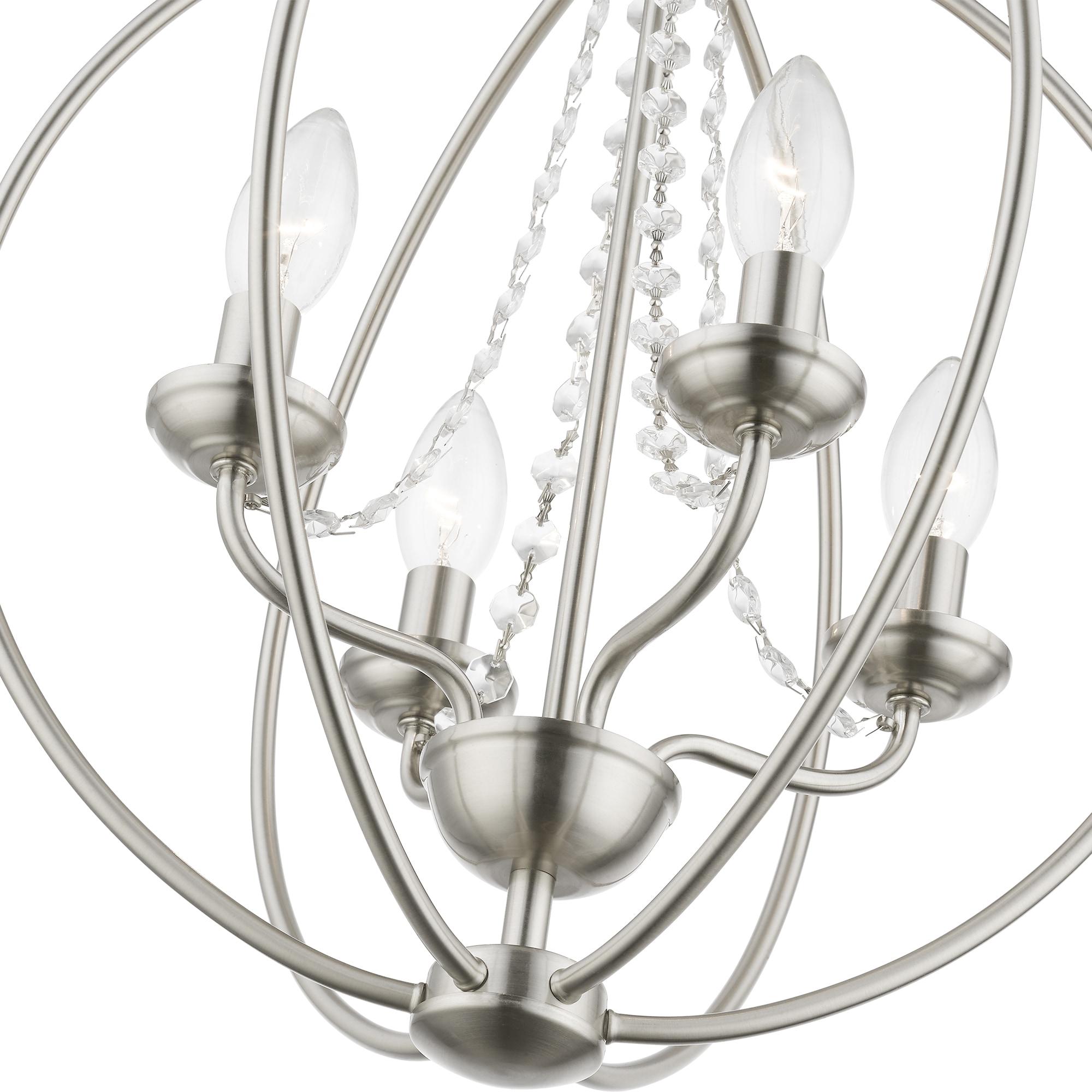 Livex Lighting Arabella 4 - Light Chandelier in  Brushed Nickel