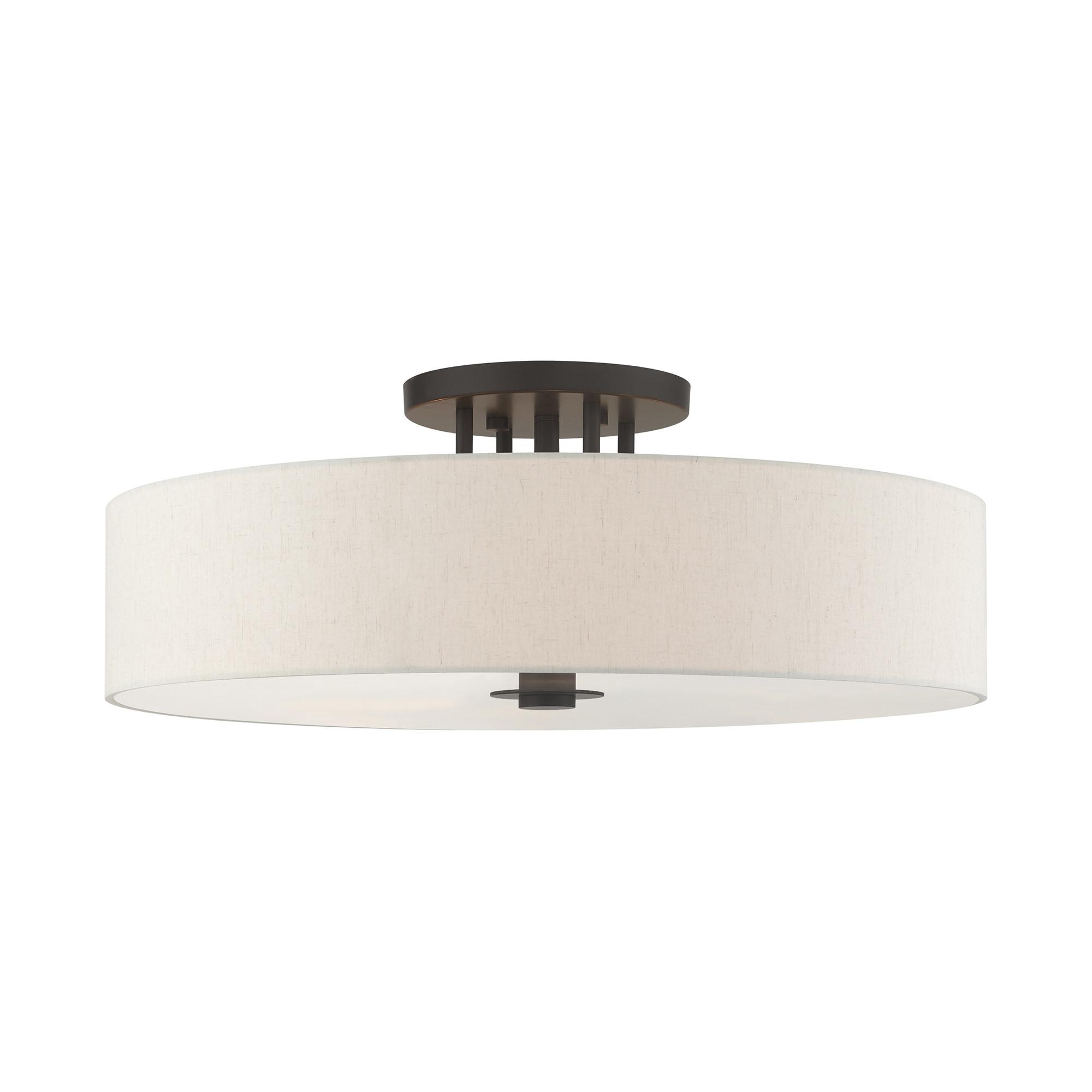 Livex Lighting Meridian 6 - Light Semi-Flush Mount in  English Bronze