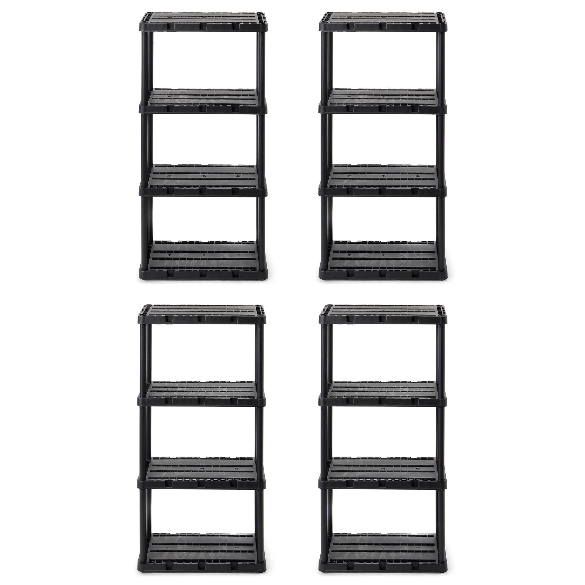 Gracious Living Gracious Living Knect A Shelf Light Fixed Storage 4 Shelf Shelving Unit (4 Pack) (Set of 4)