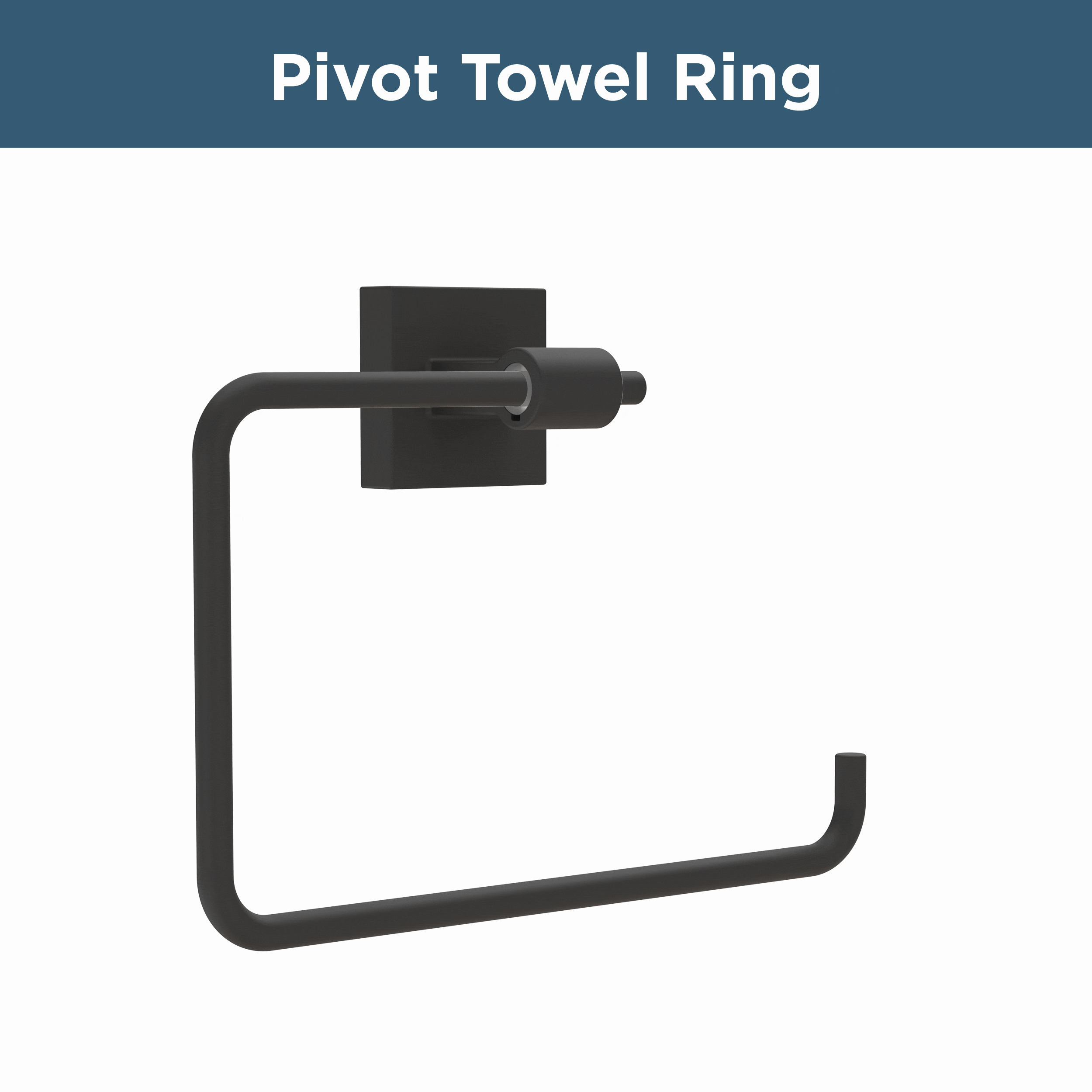 Franklin Brass MAX46-FB Maxted Towel Ring, 7.87 x 2.15 x 6.04 Inches, Matte Black