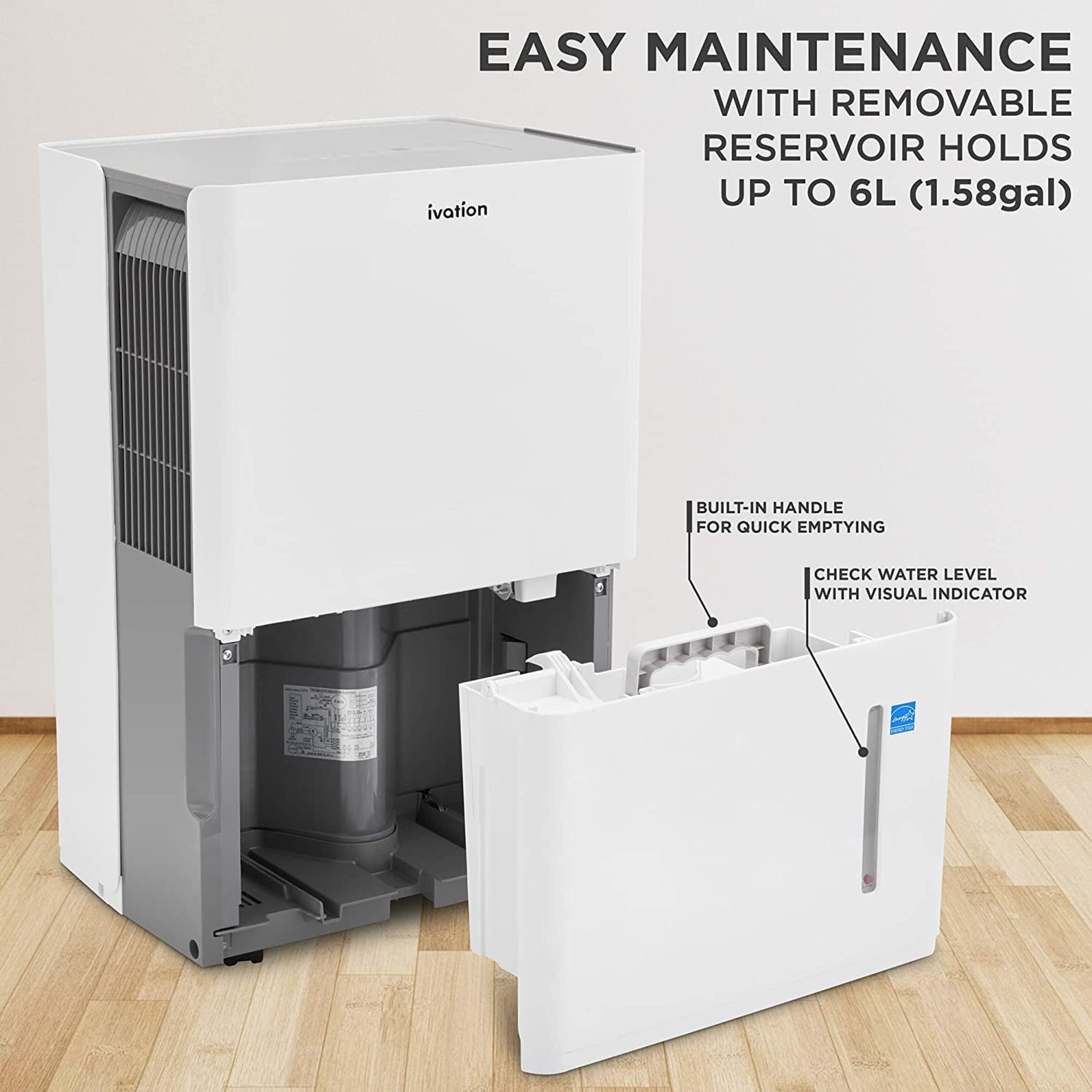 Ivation Ivation 50 Pints Tower Dehumidifier for Rooms up to 4500 Cubic Feet