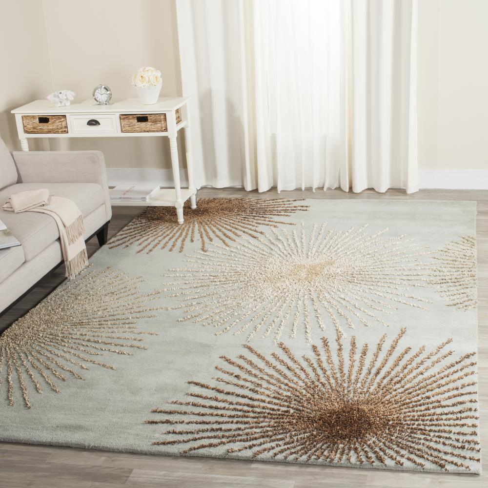 Soho SOH712 Hand Tufted Indoor Area Rug - Light Blue/Multi - 6'x6' - Safavieh.