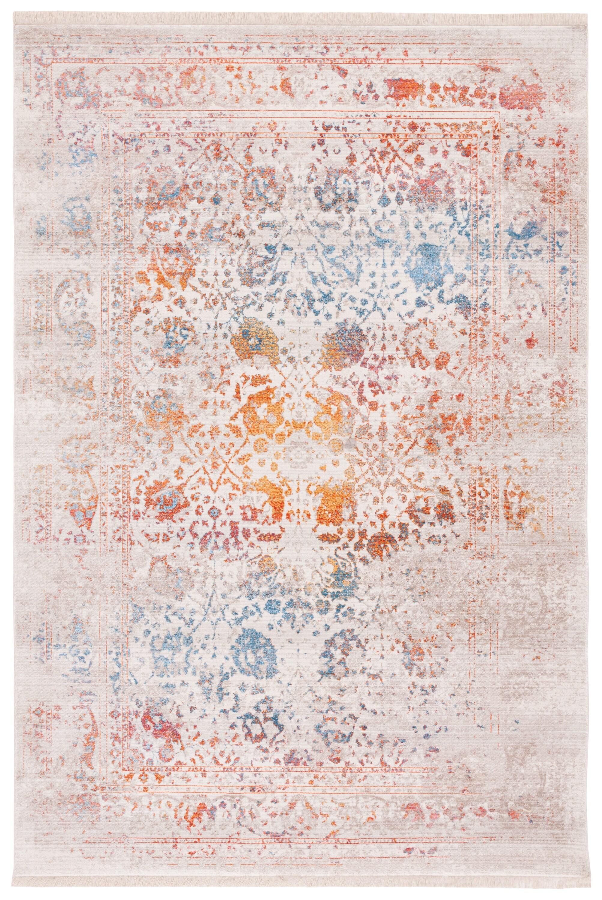 Vintage Persian VTP409 Power Loomed Area Rug - Light Grey/Multi - 6'x9' - Safavieh.