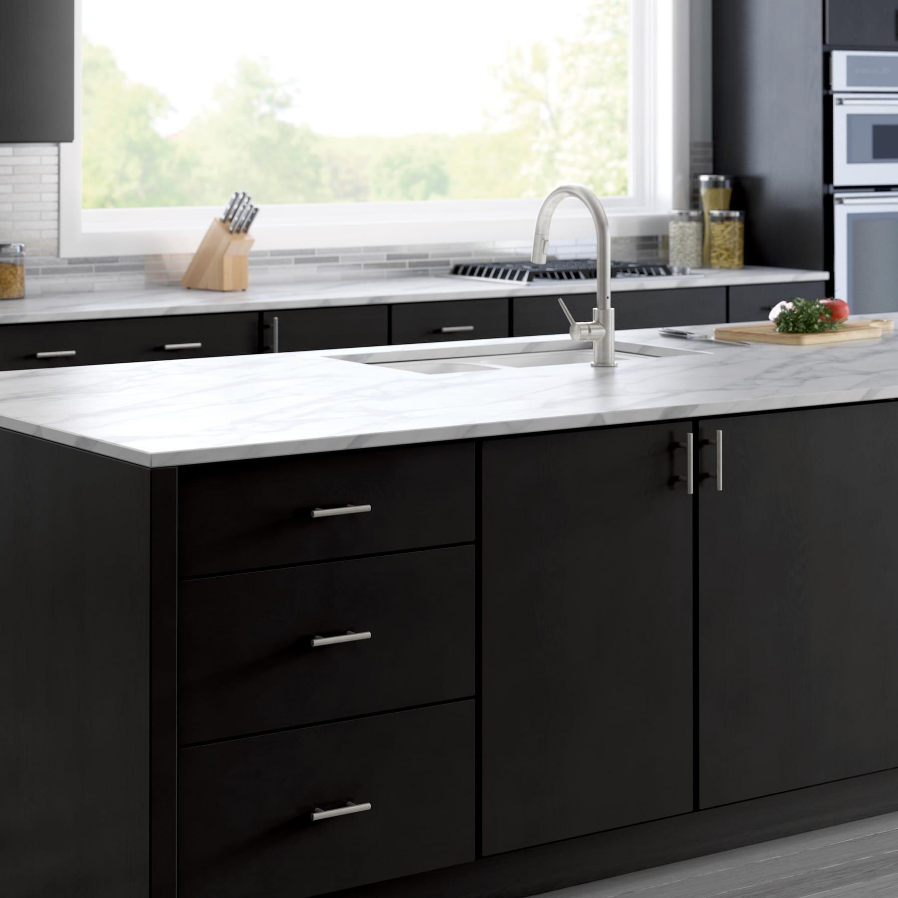 Bar Pull Kitchen Cabinet Handles, Solid Core Drawer Pulls for Cabinet Doors, 2-1/2" (64mm)