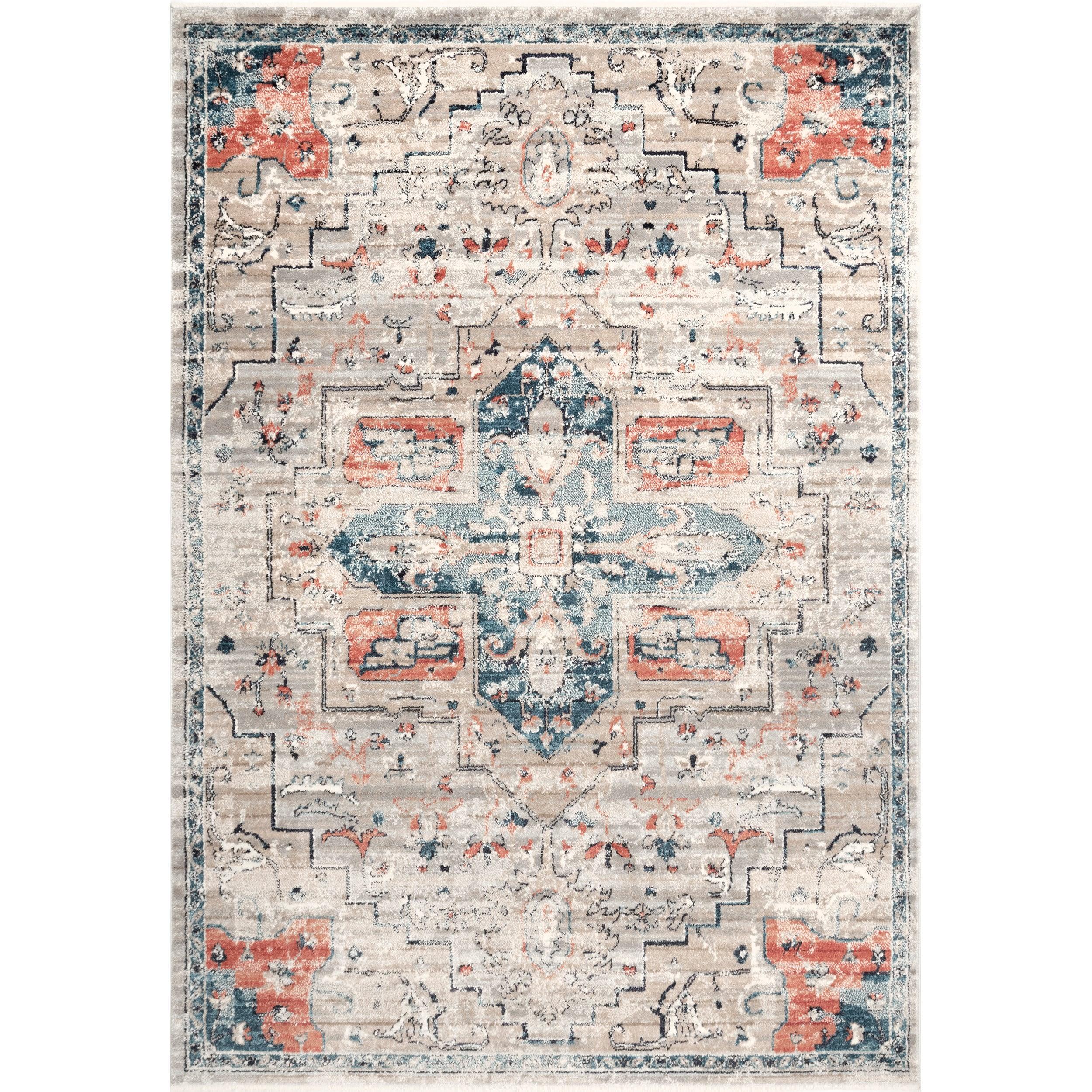 Nuloom Janessa Croix Medallion Indoor Area Rug, 4' x 6', Blue