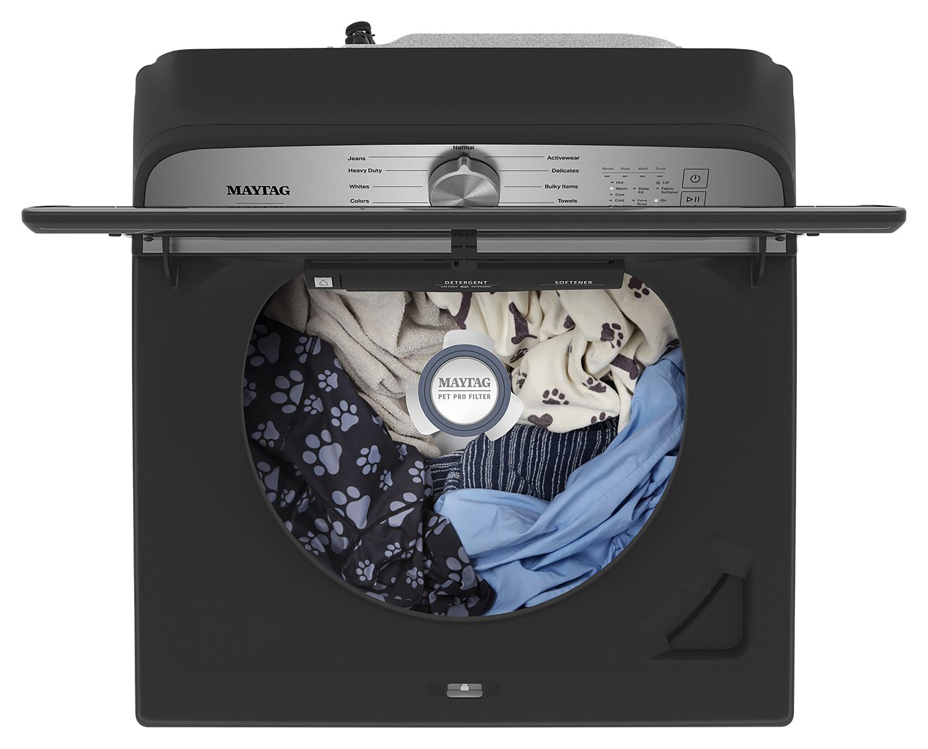 Maytag MVW6500MBK 4.7 Cu. Ft. Volcano Black Pet-Pro Top-Load HE Electric Washer