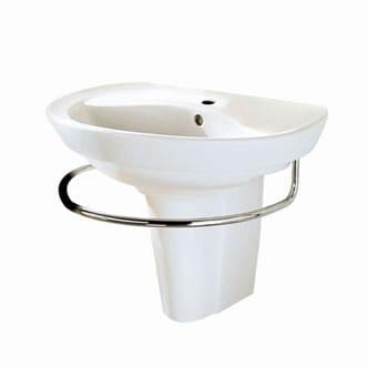 Ravenna Semi-Pedestal Sink Integral Towel Bar