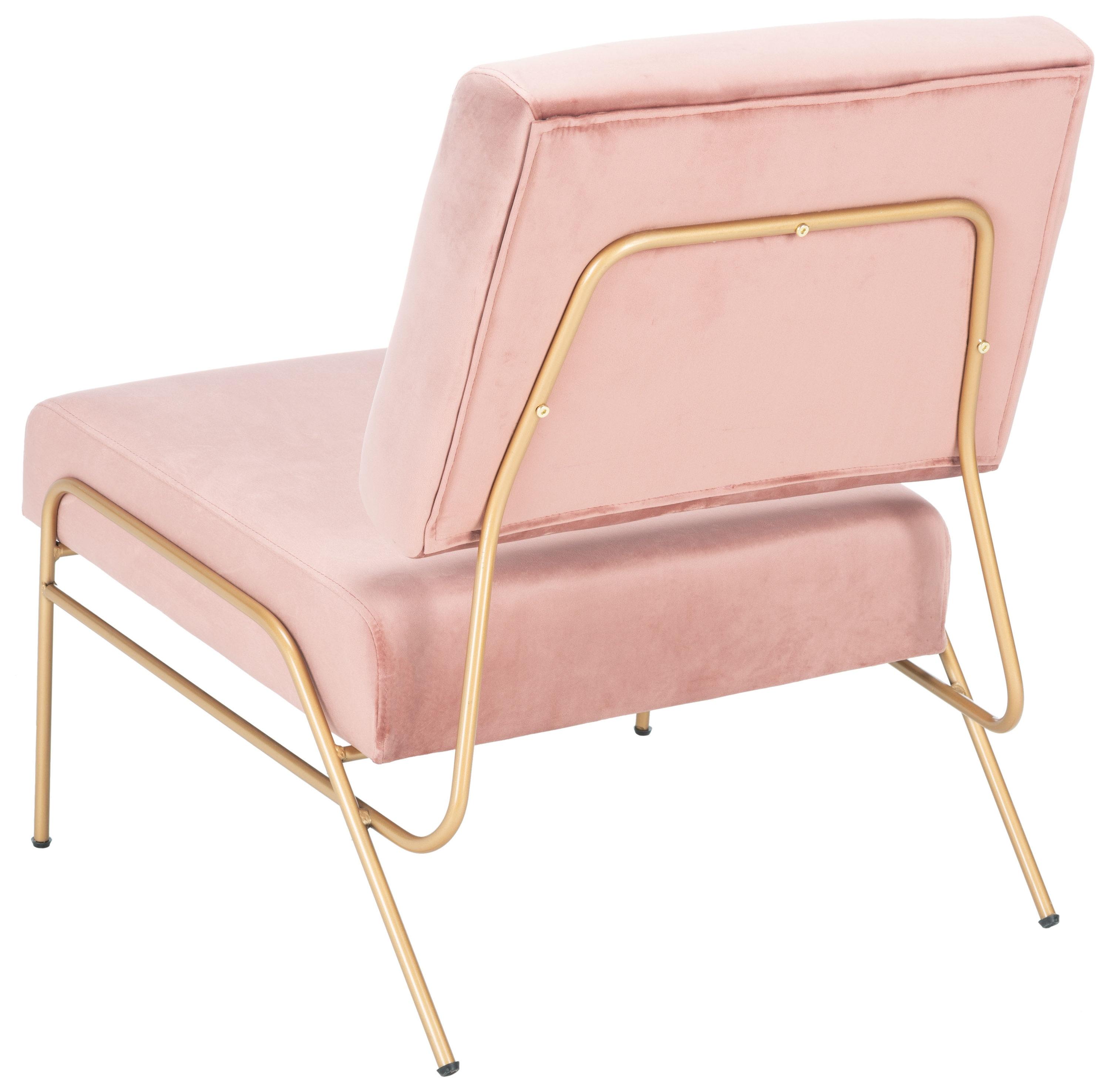 Romilly Velvet Accent Chair - ACH6203 - Dusty Rose/Gold - Safavieh