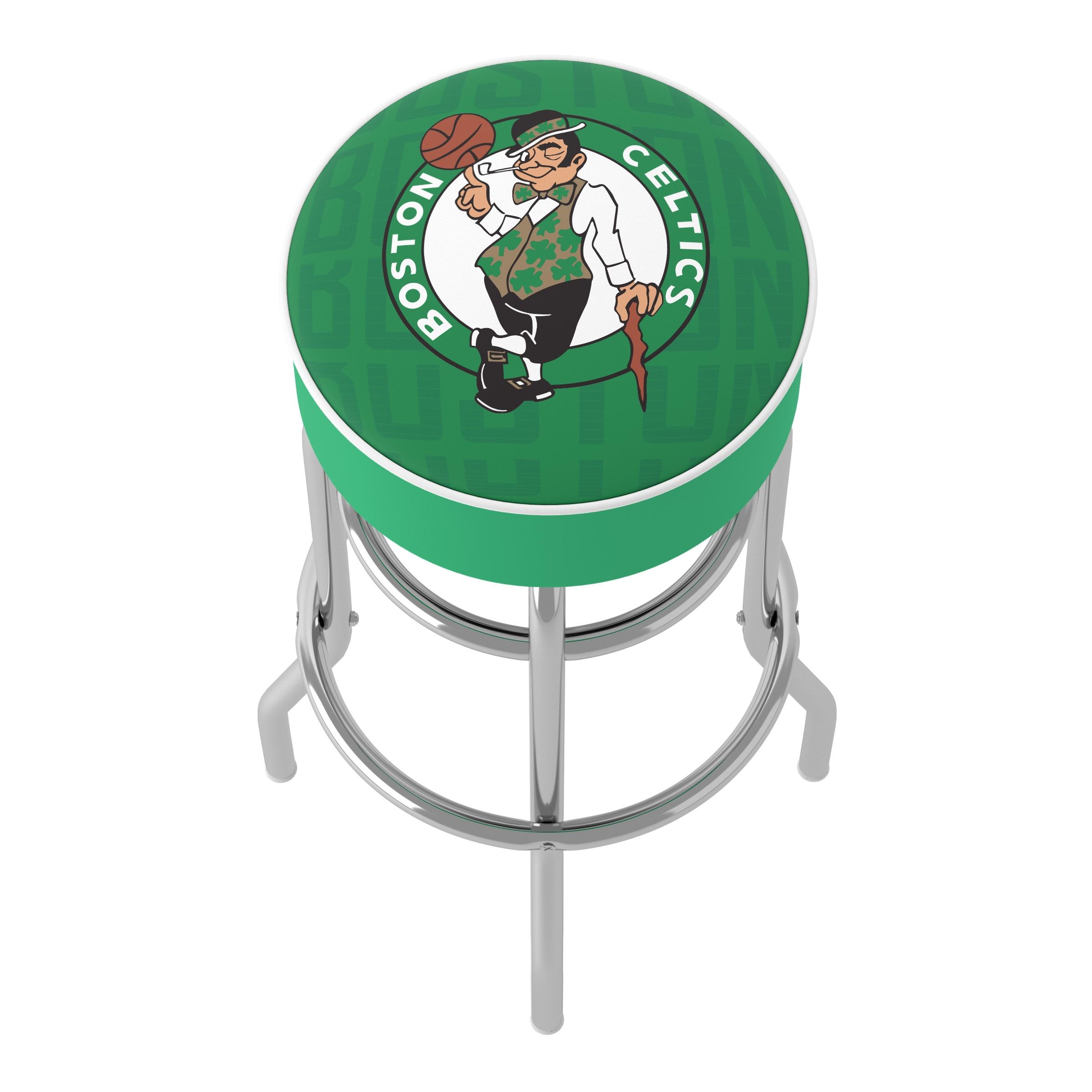 Trademark Global Upholstered Counter Stool with Metal Frame