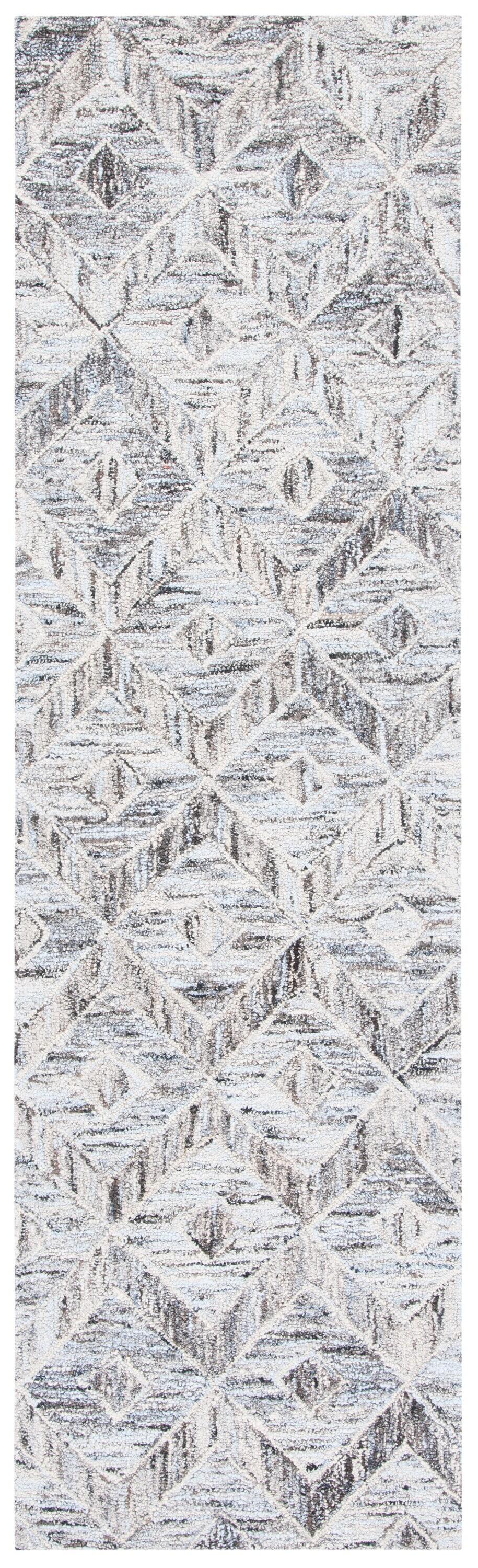 Abstract ABT631 Hand Tufted Runner Rug - Grey/Beige - 2'3"x8' - Safavieh.
