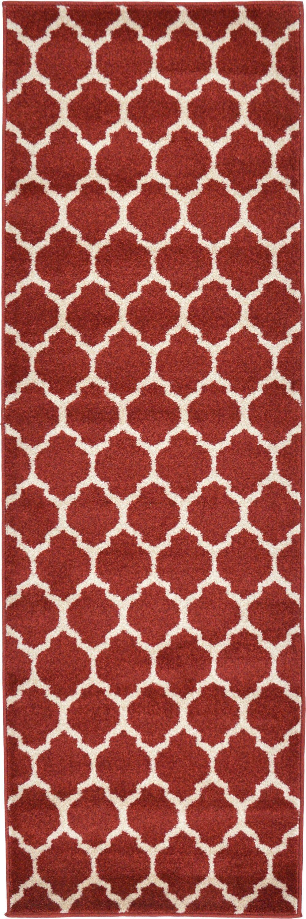 Unique Loom 2' 0 x 6' 1 Trellis Philadelphia Dark Terracotta Area Rug